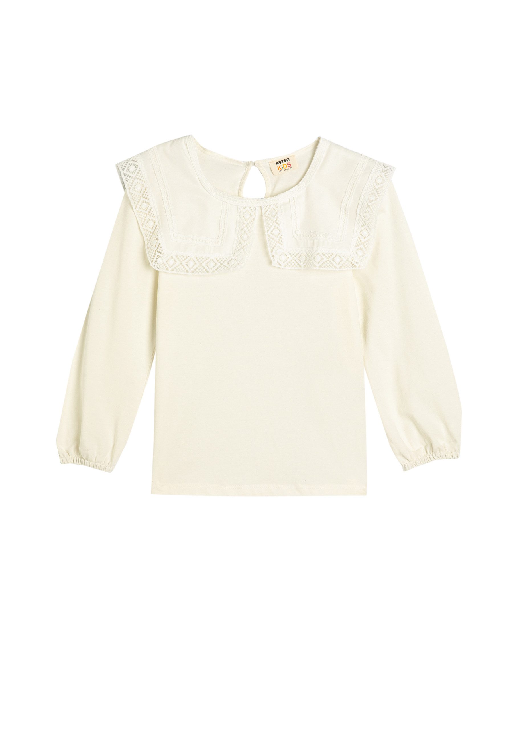 Koton T-Shirt Bubikragen Langärmelig