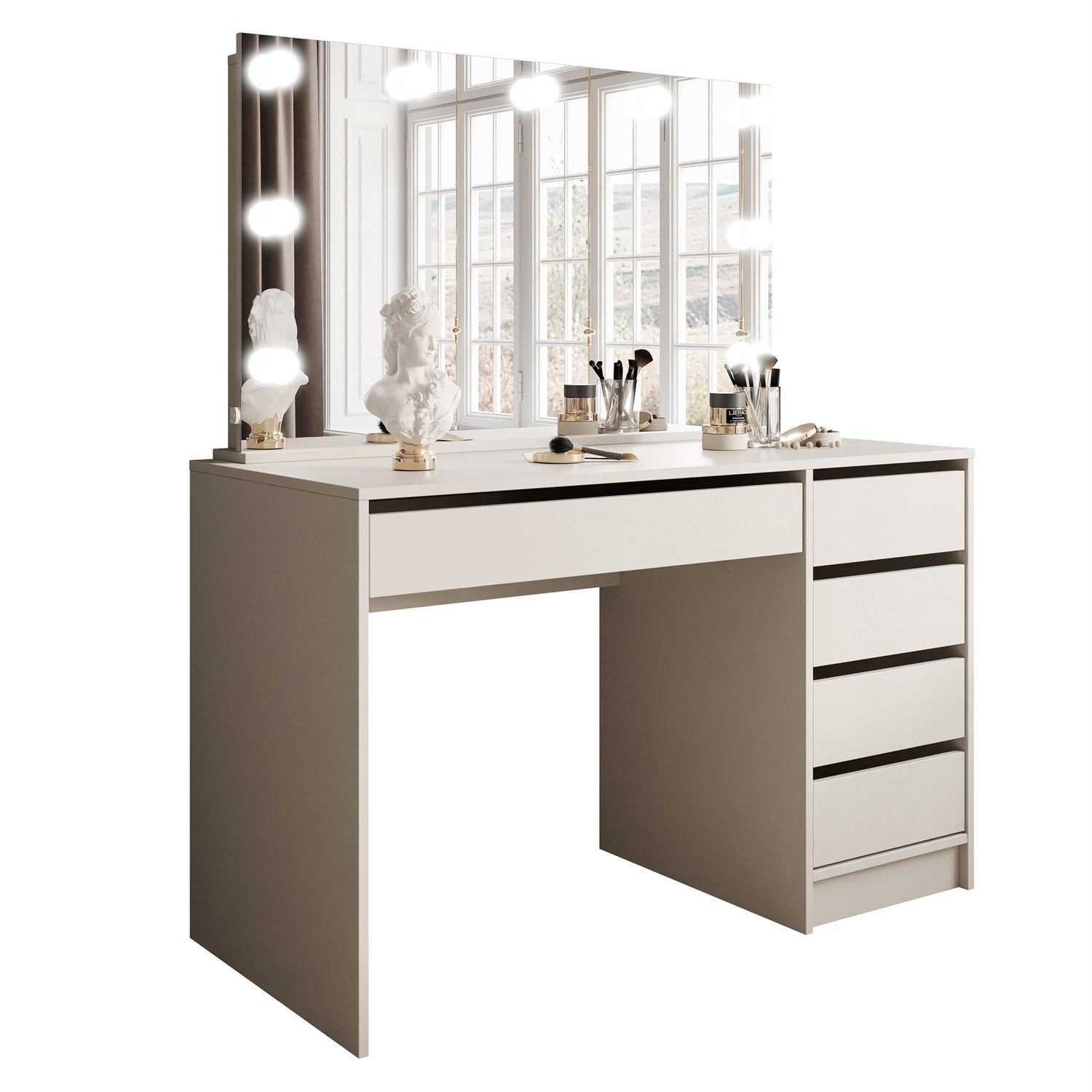 yourhouse24 Schminktisch MADI ELITE Frisiertisch Kommode mit LED-Beleuchtun günstig online kaufen