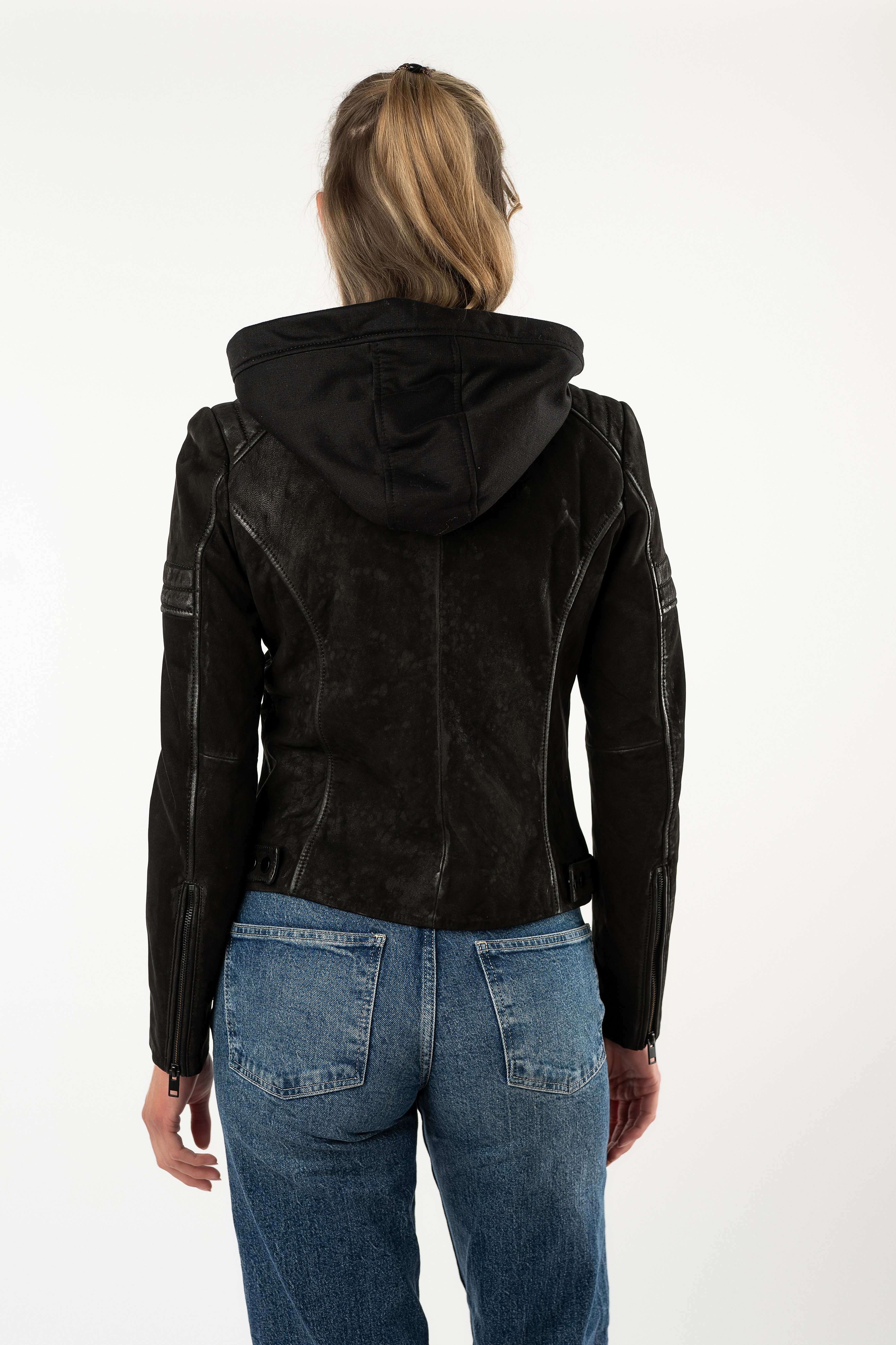 Mauritius Lederjacke MWShary SF mit abnehmbarer Kapuze, Slim Fit – Bild 2 von 5