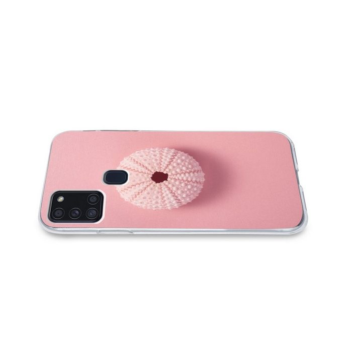 MuchoWow Handyhülle Tiere - Meer - Rosa Handyhülle Samsung Galaxy A21s Smartphone-Bumper Print Handy