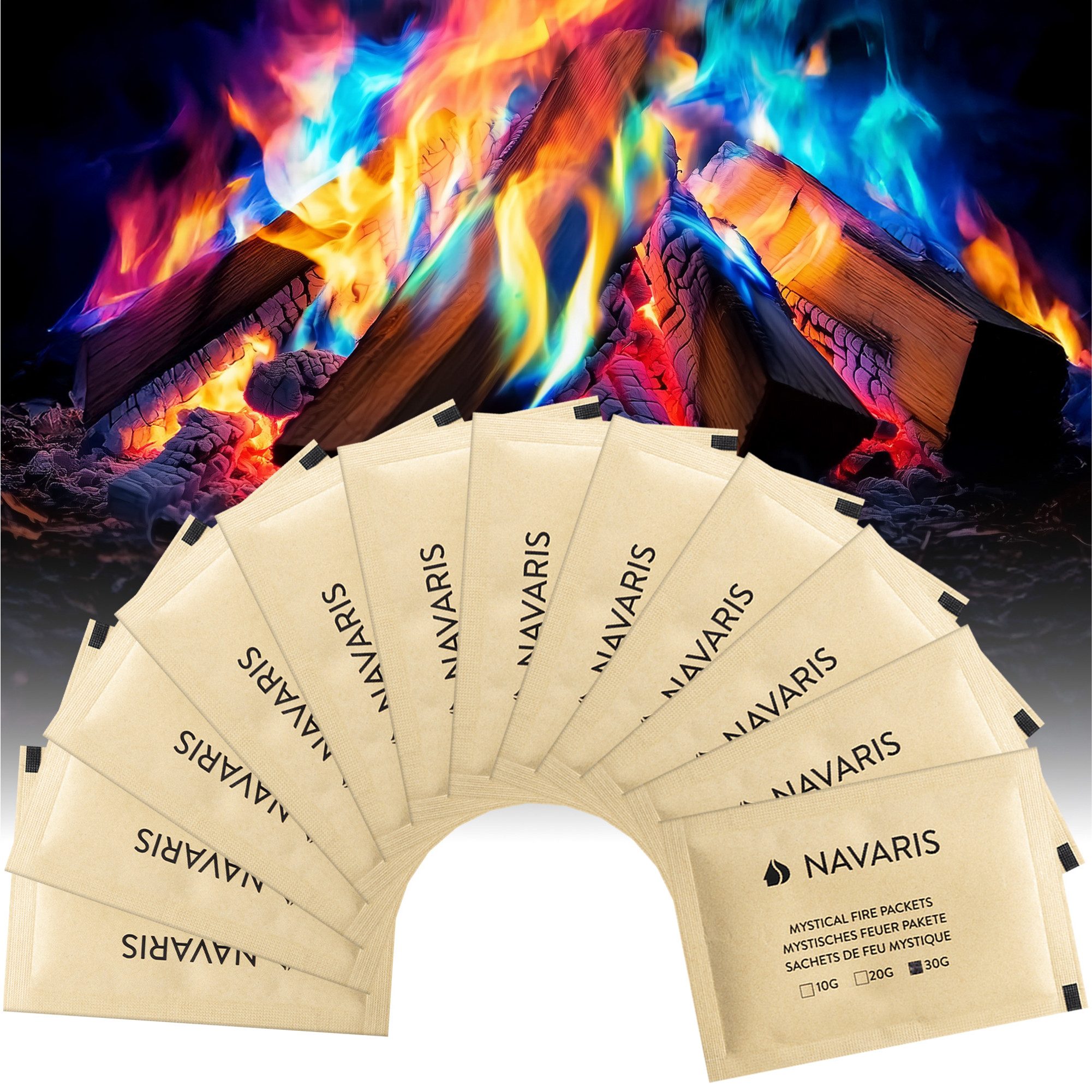Feuerschalen-Bodenplatte Feuerpulver Bunt für Feuerschale - Buntes Feuer Pulver - Farbpulver