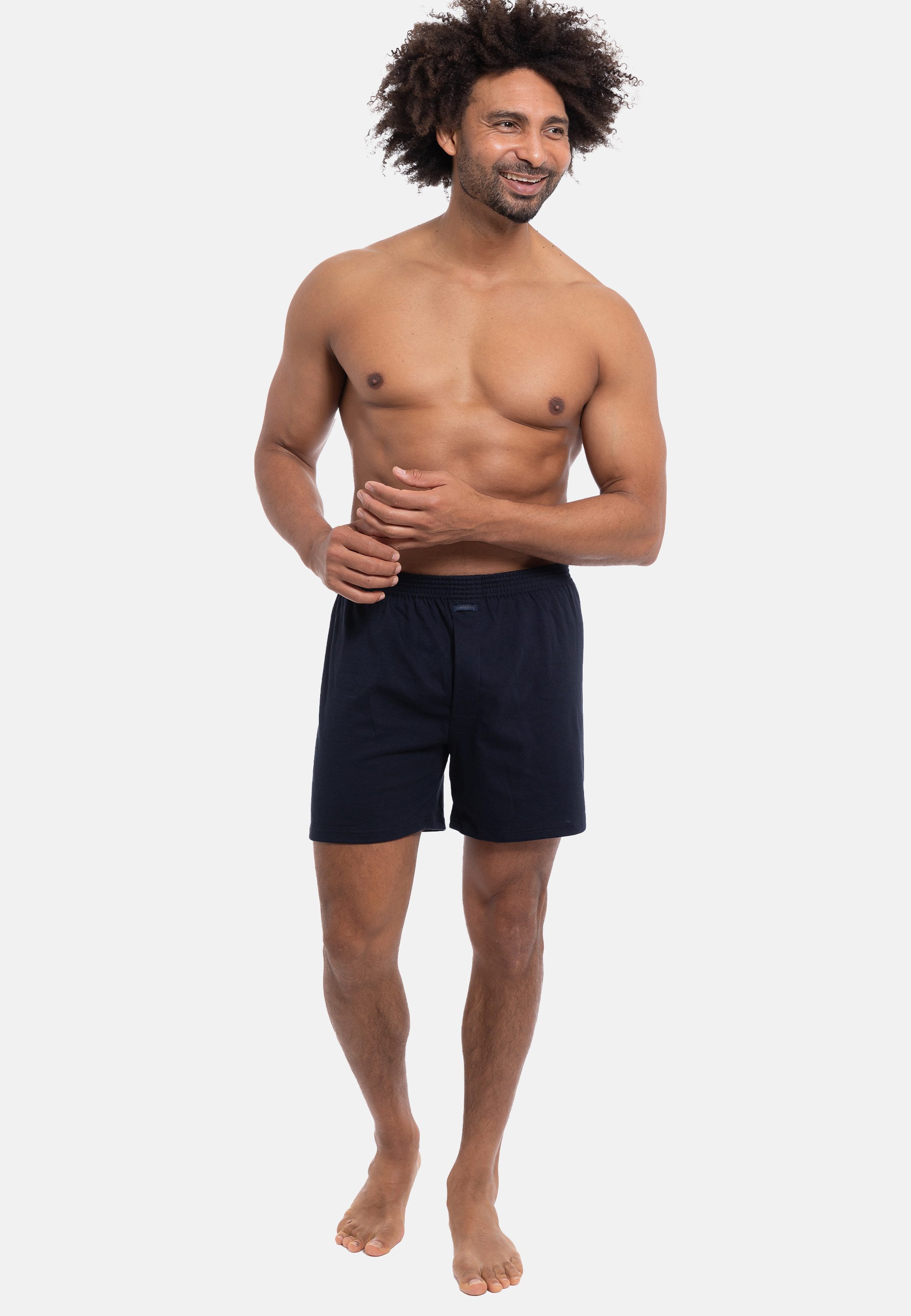 Ammann Boxershorts 3er Pack Basic (Spar-Set, 3-St) Boxershort - Baumwolle - mit Eingriff - Shorts mit lockerem Schnitt