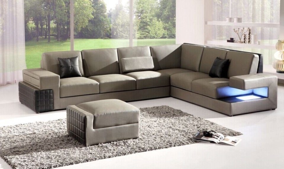 Wohnlandschaft Sofa Design Leder JVmoebel Sitz Ecksofa, Couch Ecksofa Modern Polster