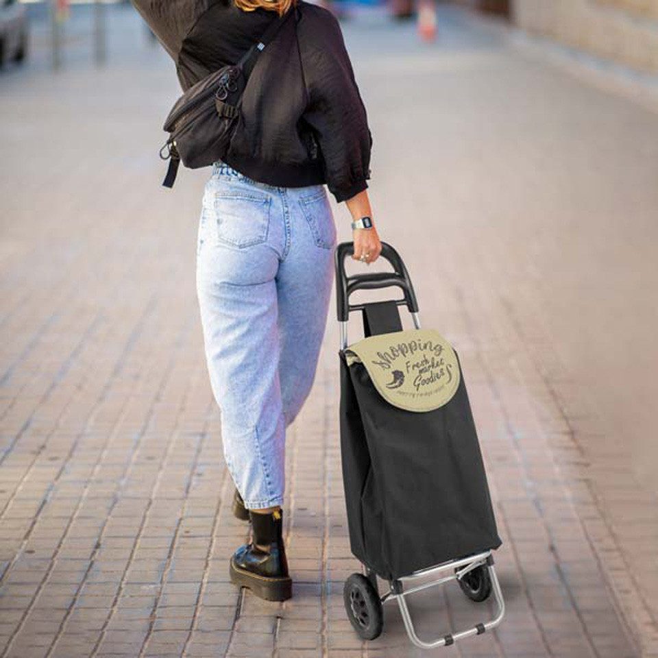 ADOB Einkaufstrolley Fresh Market, 33 l, geräuscharme Räder, Reissverschlussfach auf Rückseite, leicht