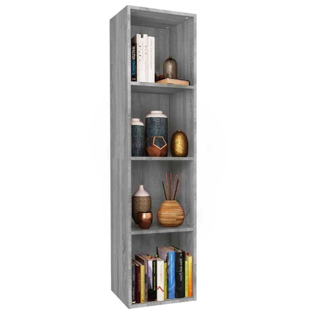 cm 36x30x143 vidaXL Holzwerkstoff, Bücherregal Bücherschrank/TV-Schrank Sonoma 1-tlg. Grau