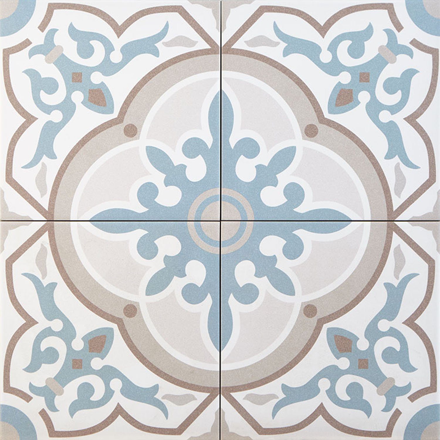 Casa Moro Bodenfliese Mediterrane Keramikfliesen Aydan 20x20 cm Feinsteinzeug Bodenfliesen, Feinsteinzeug, Mehrfarbig, Wandfliesen Küche, Flur & Badezimmer, Frostsicher Zementfliesenoptik FL7024