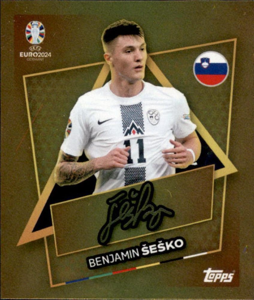 Topps Sammelkarte SVN SP - Benjamin Sesko - Star Player - Gold Signiture - 2024