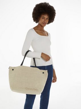 Calvin Klein Shopper SUMMER STORY LG SHOPPER_LINEN, Handtasche Damen Tasche Damen Henkeltasche