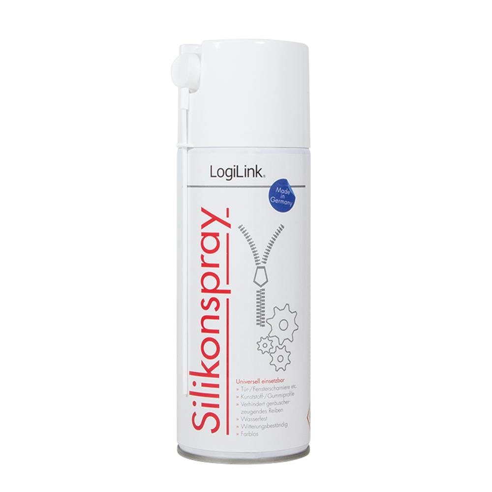 LogiLink Silikonöl Silikonspray, 400 ml, farblos, wasserfest, witterungsbeständig