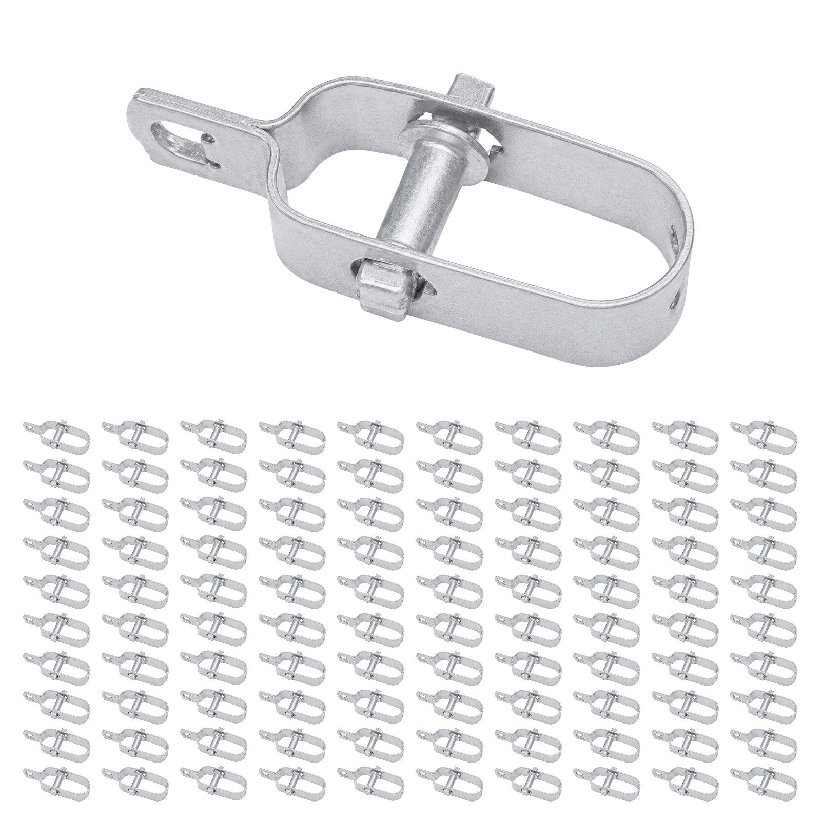 TRUTZHOLM Maschendrahtzaun Drahtspanner feuerverzinkt 100 mm verzinkt Zaunspanner Zaun Weidezaun, (Spar-Set, 100er Set), Pulverbeschichtet