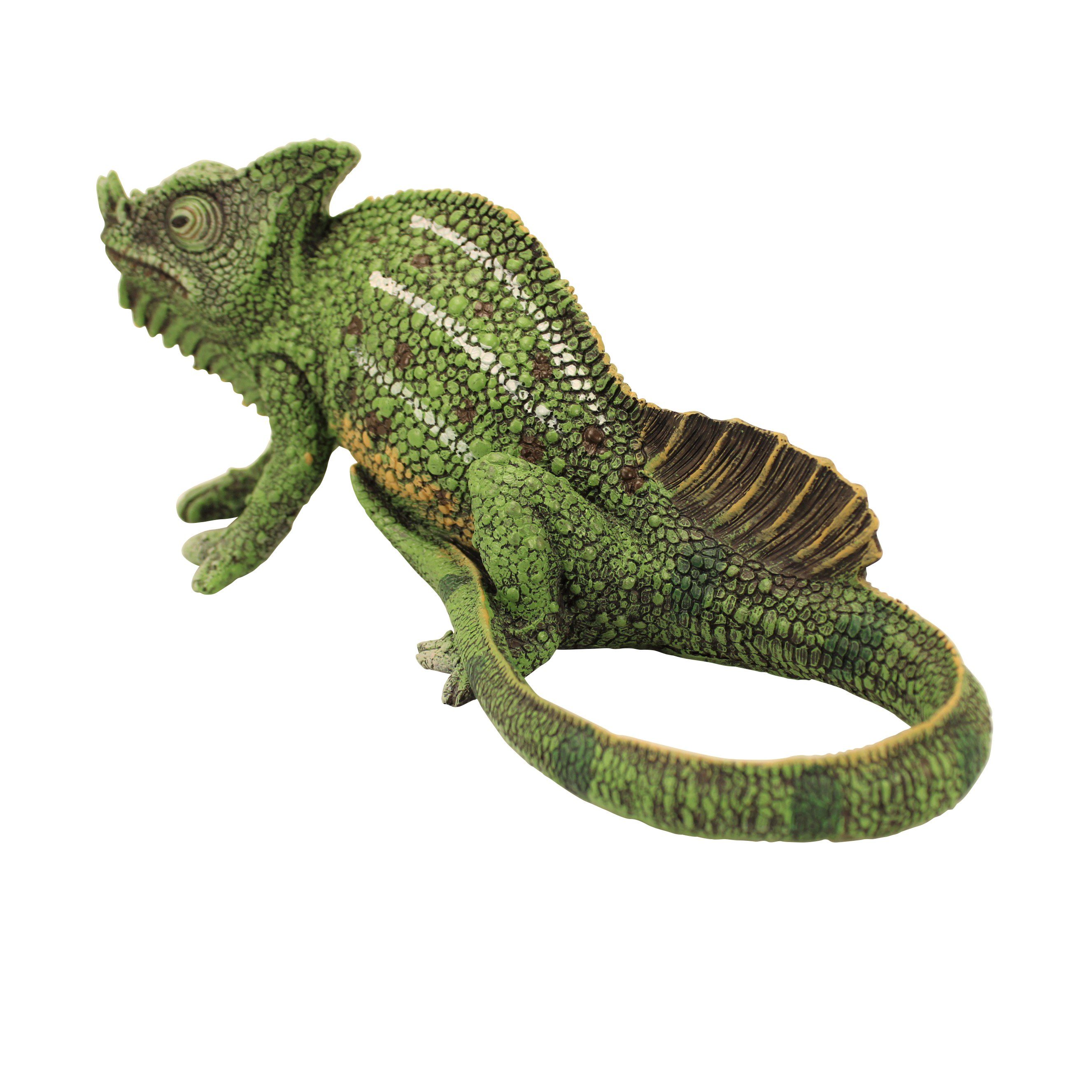Online-Fuchs Gartenfigur Chamäleon Eidechse Leguan Reptil Teichdeko Größe wählbar wetterfest, (witterungsbeständig, Garten), Maße kleines ca. 24x11x10 cm, große – Bild 2 von 4