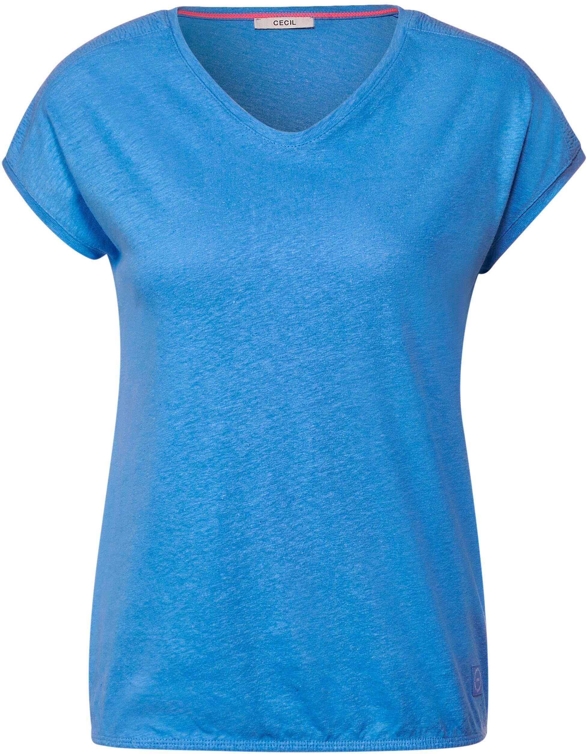 blau Cecil mit V-Ausschnitt T-Shirt