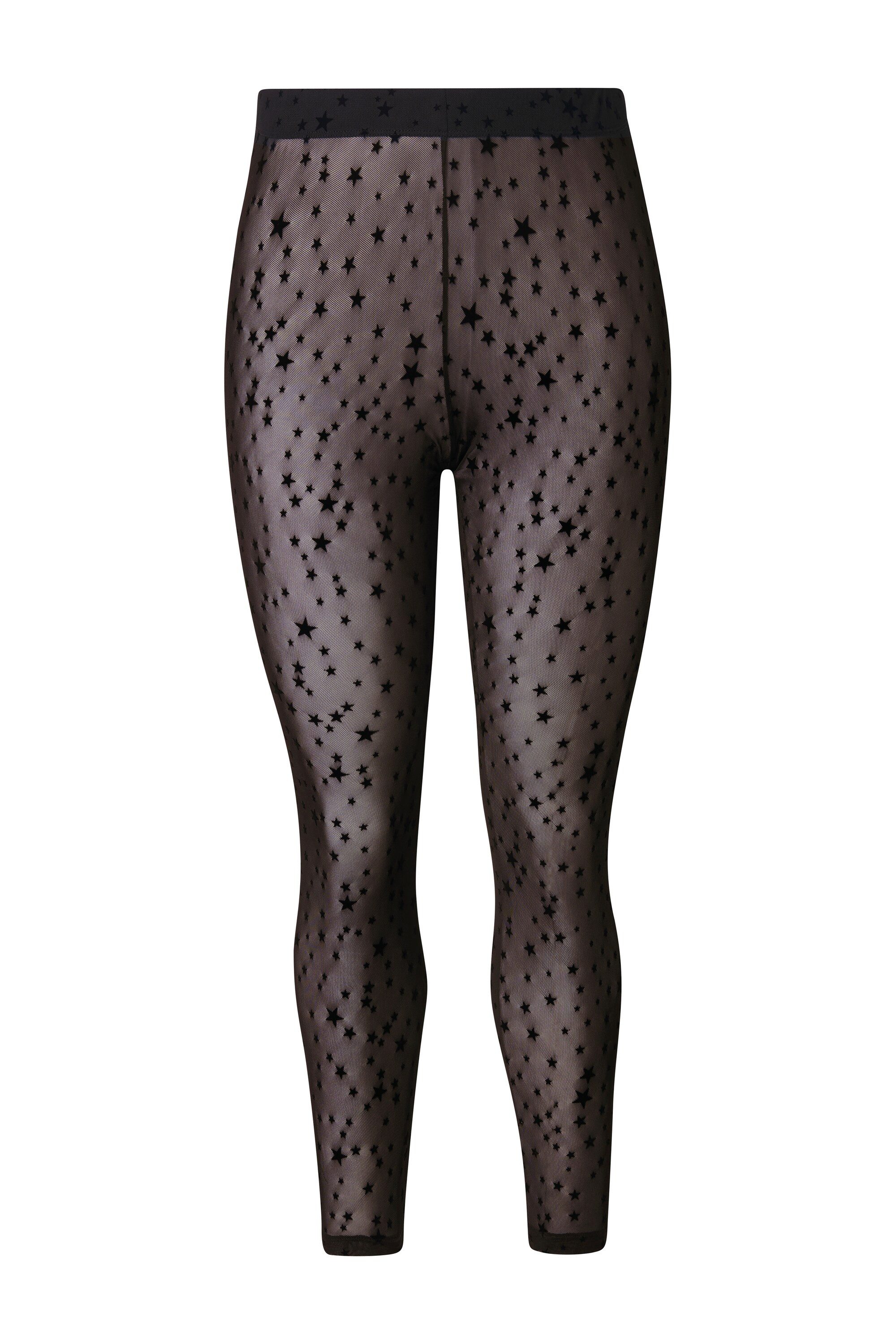 Ulla Popken Feinstrumpfhose Mesh-Leggings Sterne transparent günstig online kaufen