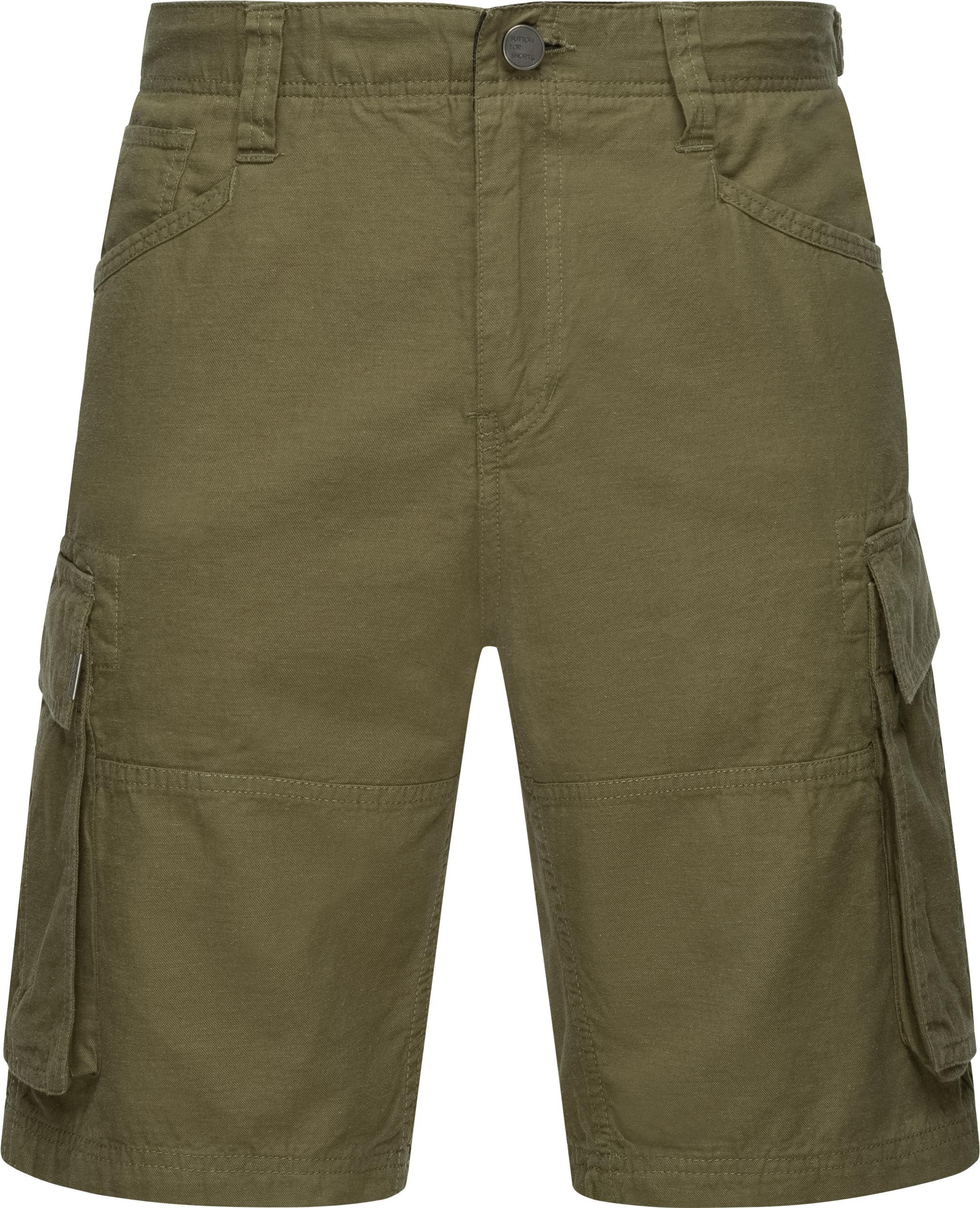 Ragwear Shorts Merly Linen (1-tlg) Kurze Leinenhose in Cargo-Optik