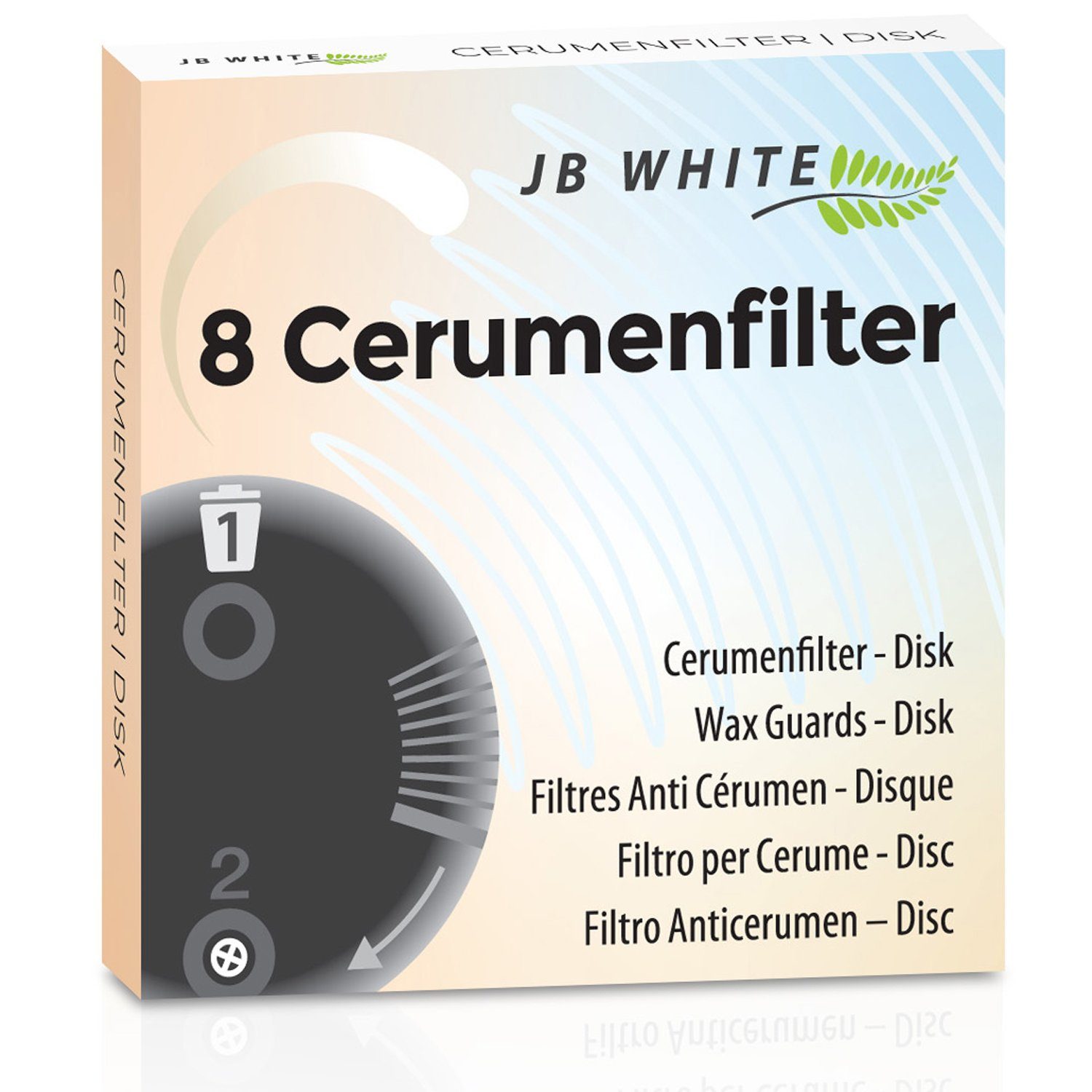 JB White Cerumenfilter 40x Cerumenfilter Cerushield Disk Phonak Audeo Marvel, (5 Disk = 40 Filter) Hörgeräte Filter Wax Guards Zubehör