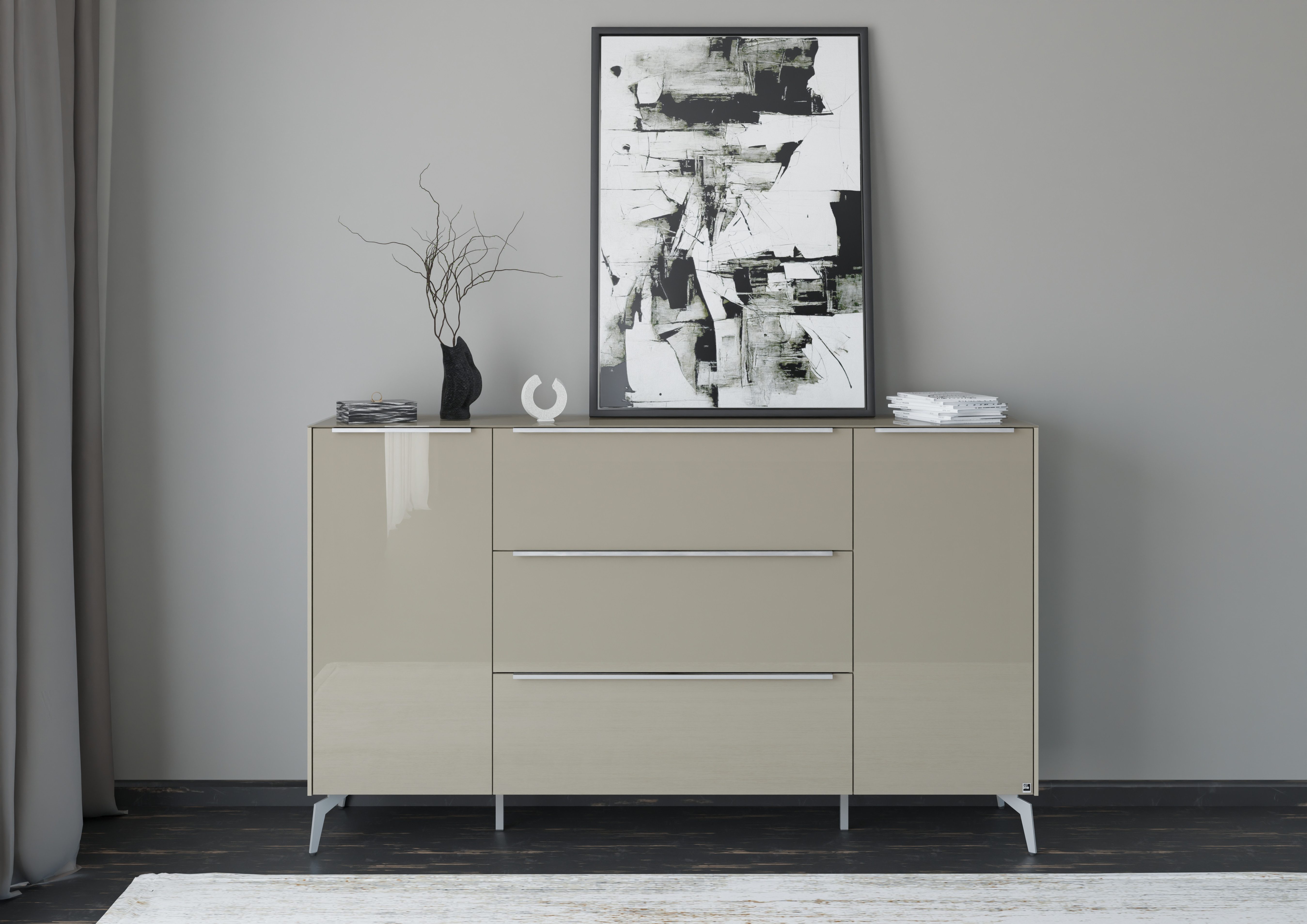 set one by Musterring Sideboard Reno (1 St), Mit Winkelfuß in diversen Farben, 109 cm Höhe & Farbauswahl