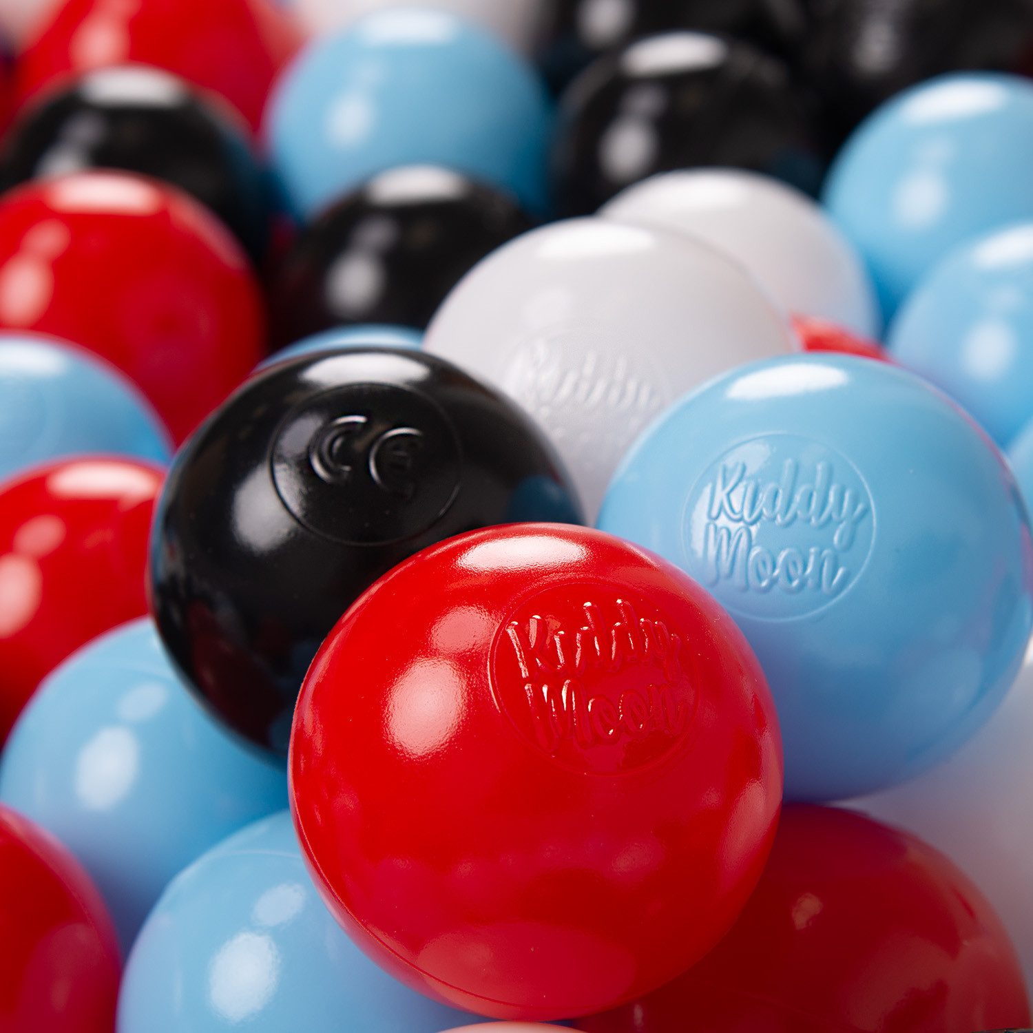 KiddyMoon Bällebad-Bälle ZK6 (Baby Plastikbälle Spielbälle, 200-St), Made in Europe