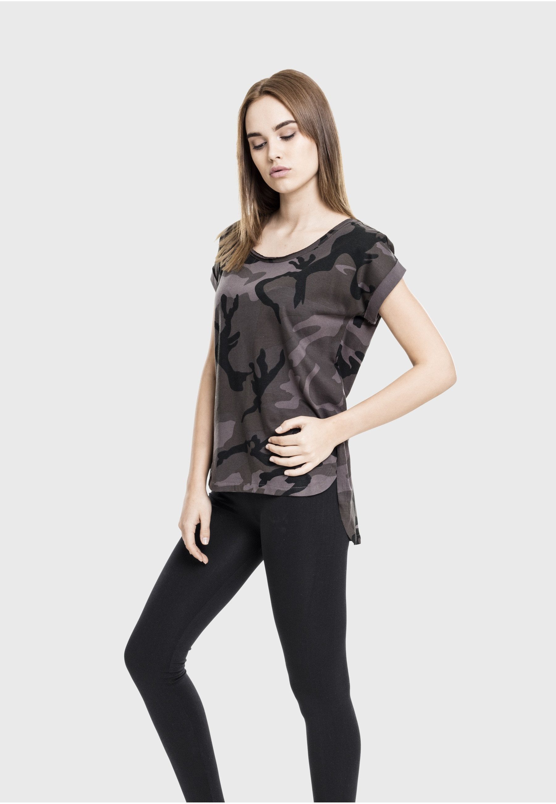 URBAN CLASSICS T-Shirt Urban Classics Damen Ladies Camo Back Shaped Tee (1-tlg) – Bild 4 von 5