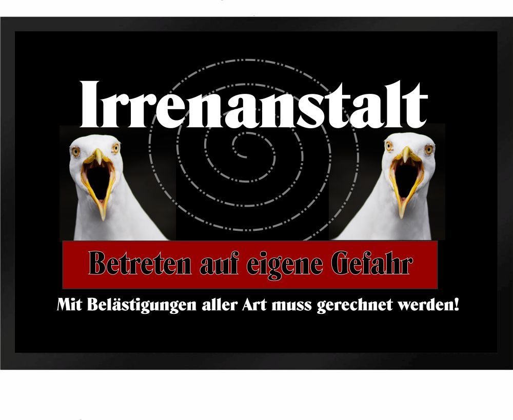 Ladreas Fußmatte Schmutzfangmatte Irrenanstalt Betreten auf günstig online kaufen
