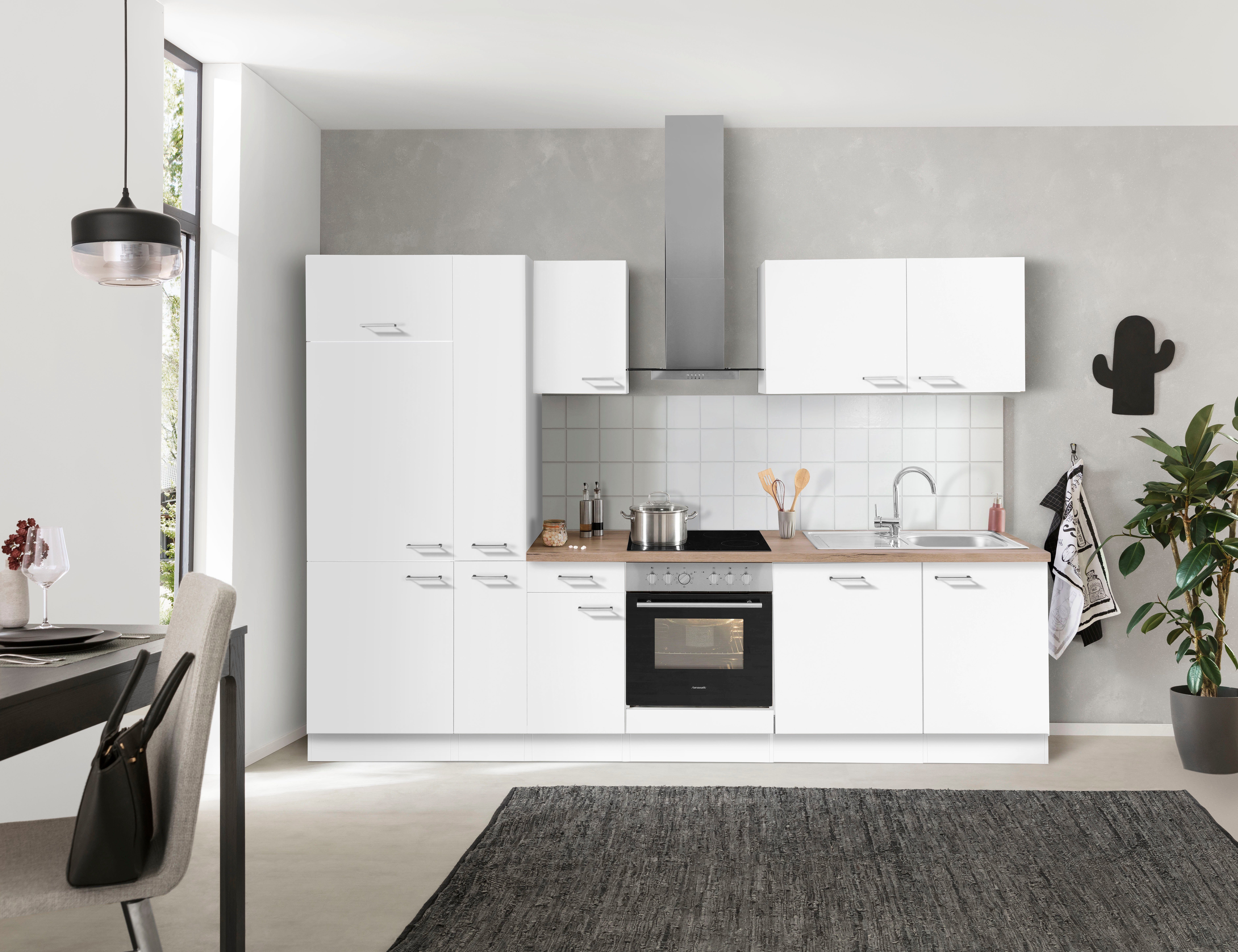 OPTIFIT Küchenzeile Iver Breite 300 cm, mit Hanseatic E-Geräten, inkl. Kühl günstig online kaufen