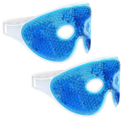Navaris Gelkissen Kühlende Augengelmaske im Set mit Kühlbrille, 2-tlg.