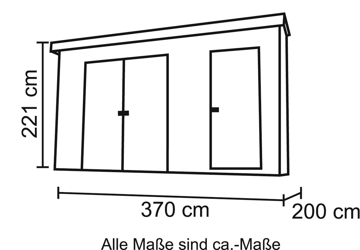 weka Gartenhaus Gr.1, BxT: 390x246 cm