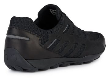Geox U SNAKE 2.0 A Sneaker mit dunkler Sohle, Freizeitschuh, Halbschuh, Schnürschuh