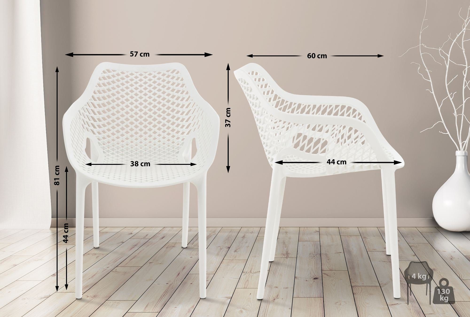 CLP Gartenstuhl Air XL, Outdoor, Kunststoff, günstig online kaufen