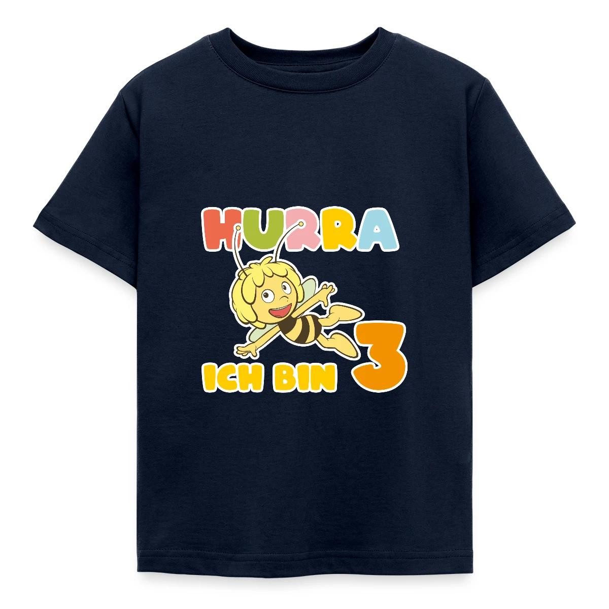 Spreadshirt T-Shirt Biene Maja Hurra Ich bin 3 Dritter Geburtstag Kinder T-Shirt (1-tlg)