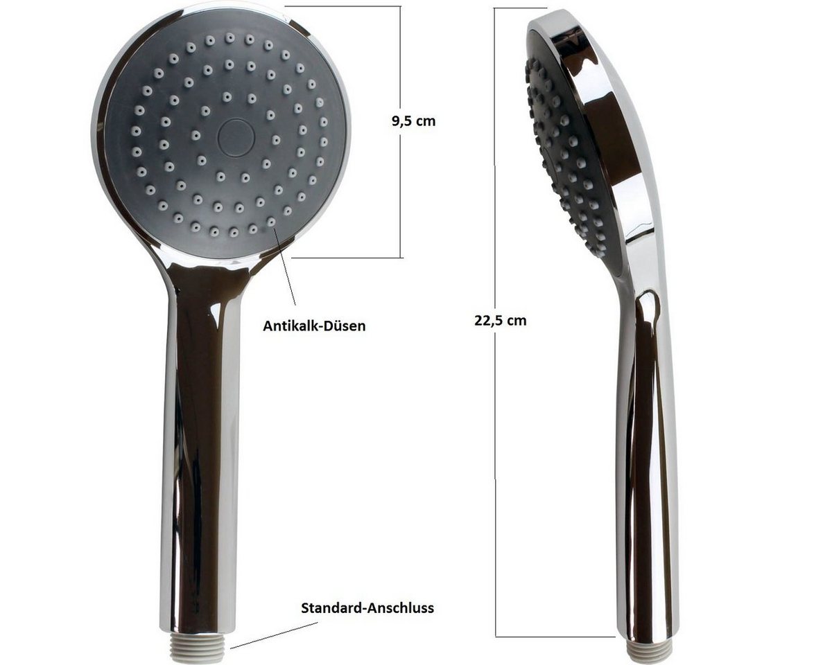 Thumbnail - Sanixa Handbrause Brause-Kopf Duschkopf Handdusche Brausekopf Zubehör Bad & Dusche, (1-tlg), Handbrause ABS verchromt An...