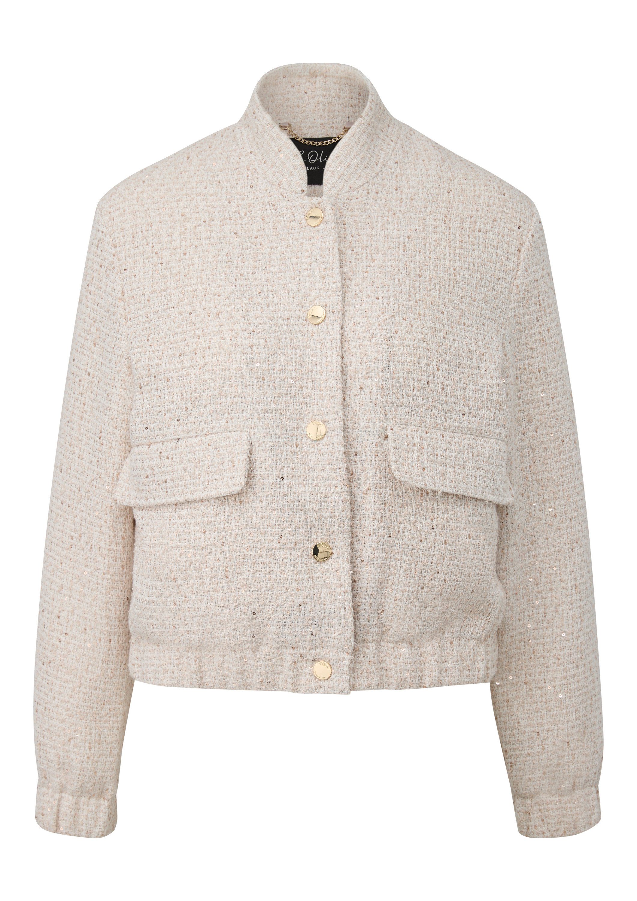 s.Oliver Funktionsjacke Outdoor-Jacke Bouclé-Blouson mit Pailletten im Rela günstig online kaufen