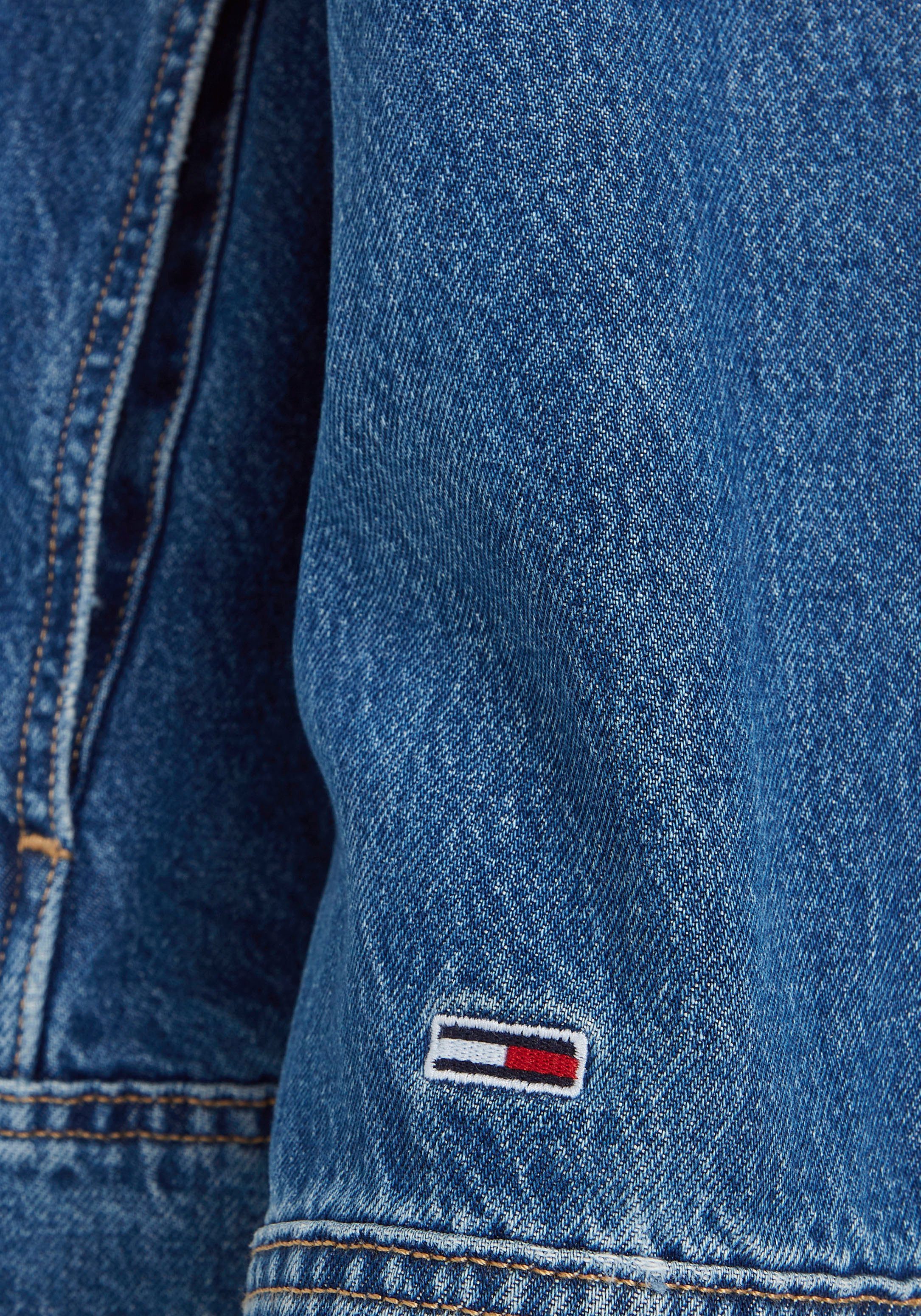 Knopfverschluss Jeans OVERSIZE Jeansjacke mit DNM PLUS BG0032 JKT Tommy Plus