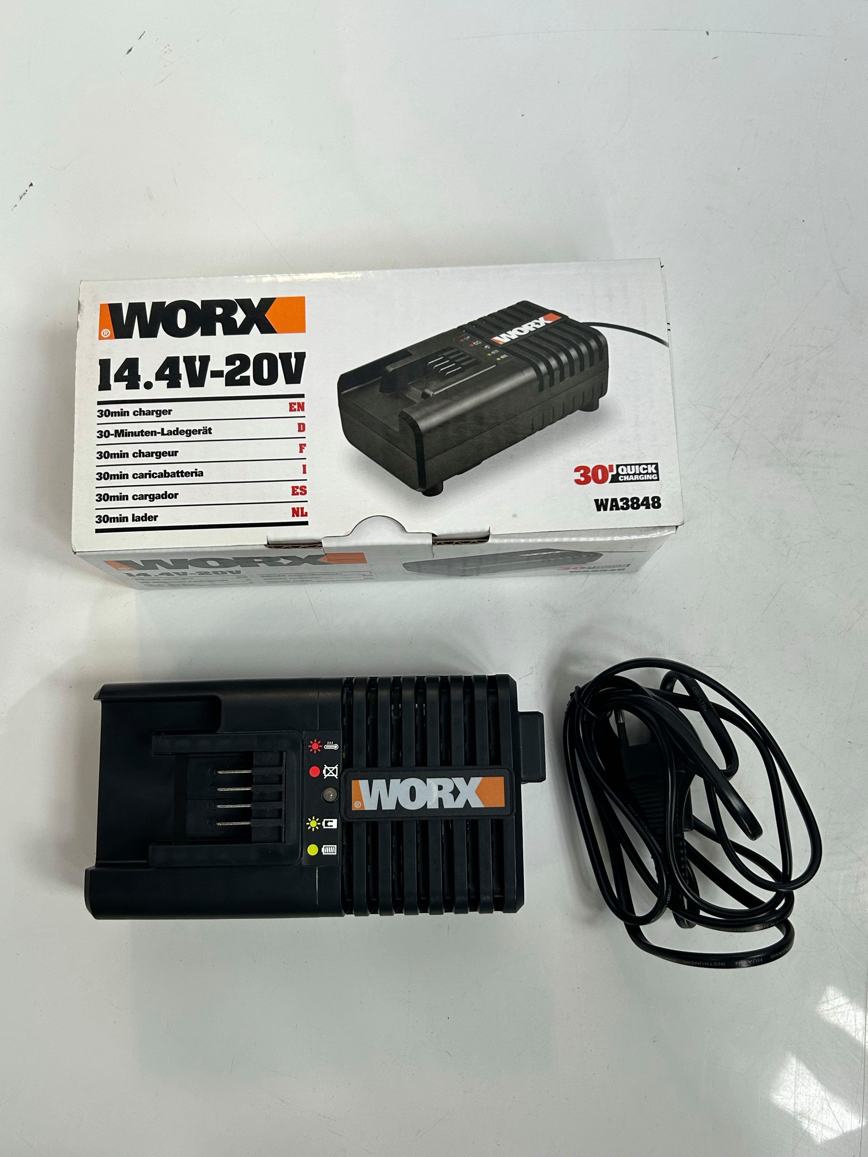 Worx WORX 30 minute Schnellladegerät WA3848 20V Lithium-ion Fast Charger Akku-Ladestation