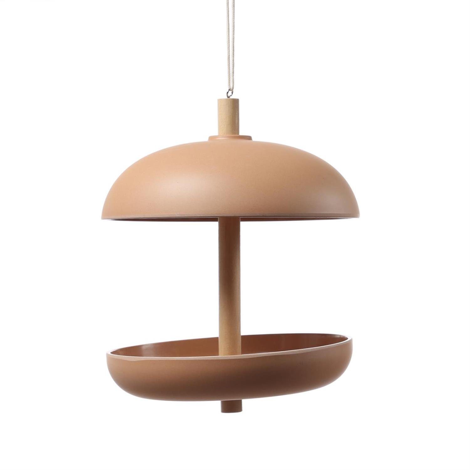 Vogelhaus Futterstelle Vogeltränke Vogelfutterstation Bambus Wasser H: 25cm
