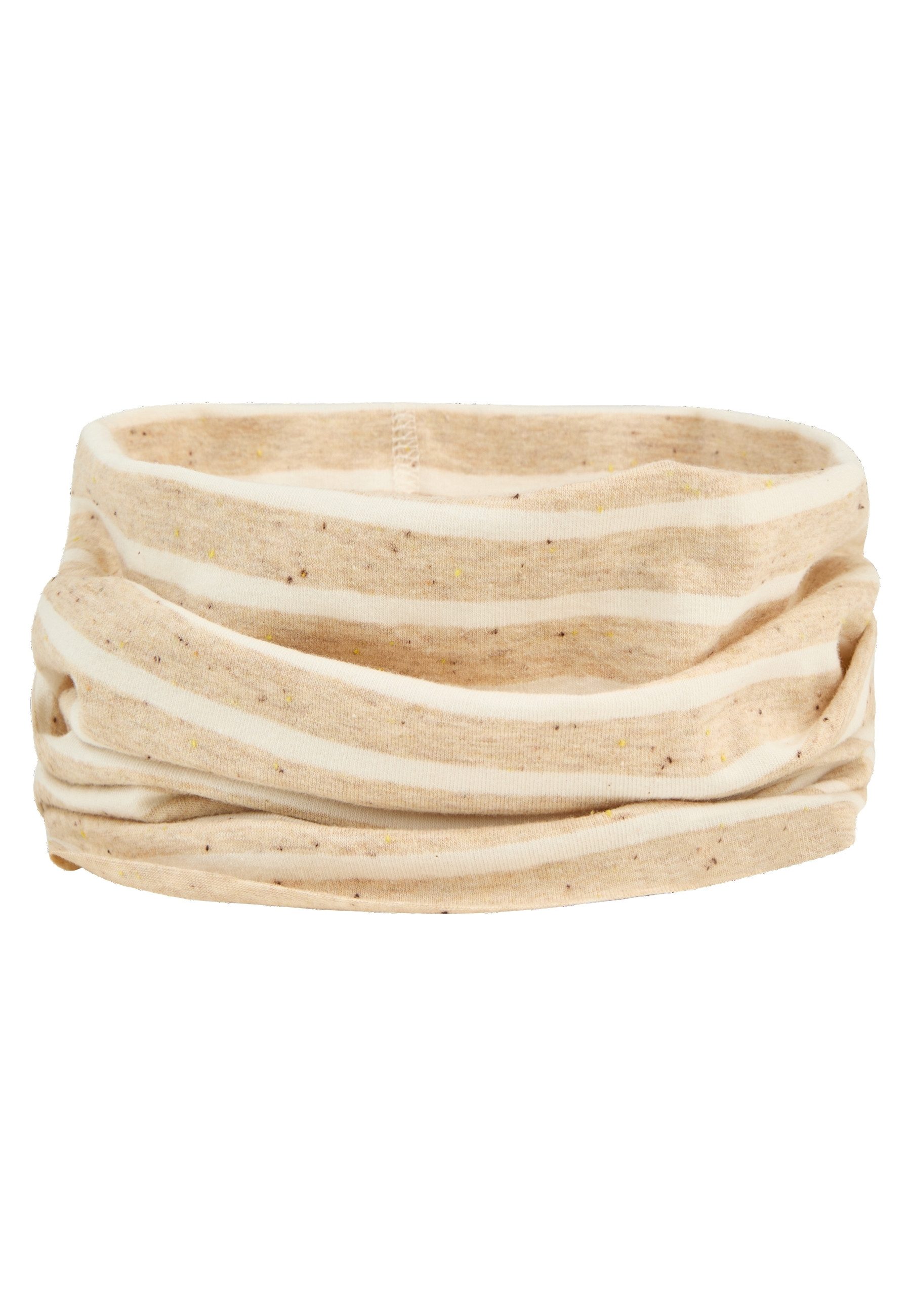 Sterntaler® Halstuch Schlauchschal geringelt, (1-St), Schlauchschal aus Ringel-Melangejersey mit bunten Pünktchen