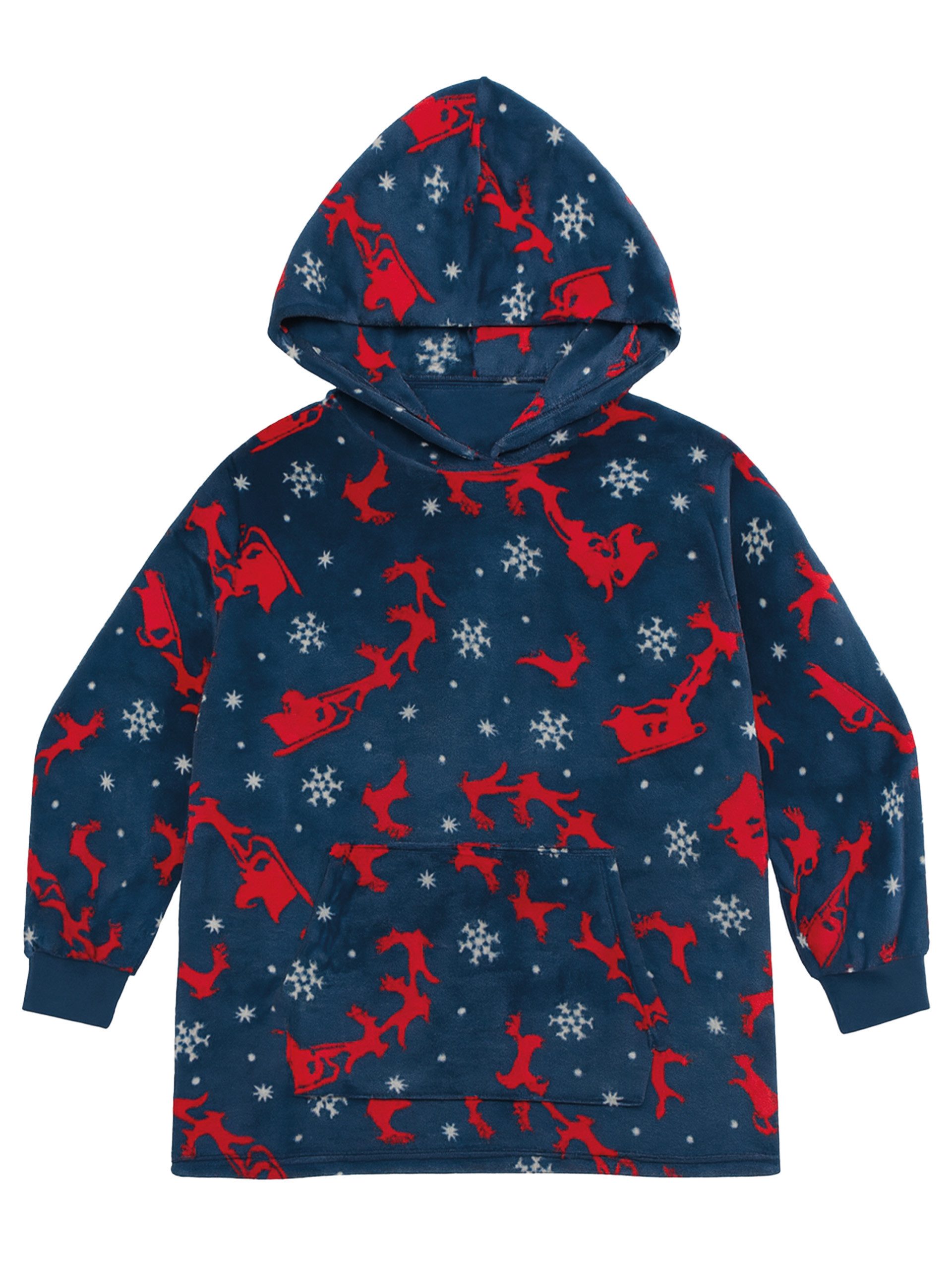United Labels® Kapuzenpullover X-MAS Oversize Cozy Hoodie Santa Kuschelpullover Deckenpullover