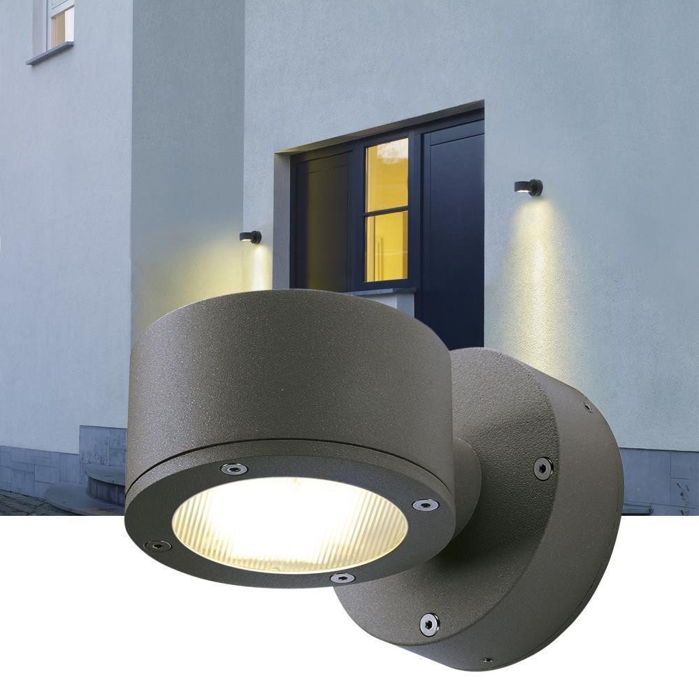 SLV Deckenleuchte Wandleuchte Sitra, rund, anthrazit, GX53, keine Angabe, Leuchtmittel enthalten: Nein, warmweiss, Aussenlampe, Aussenwandleuchte, Outdoor-Leuchte