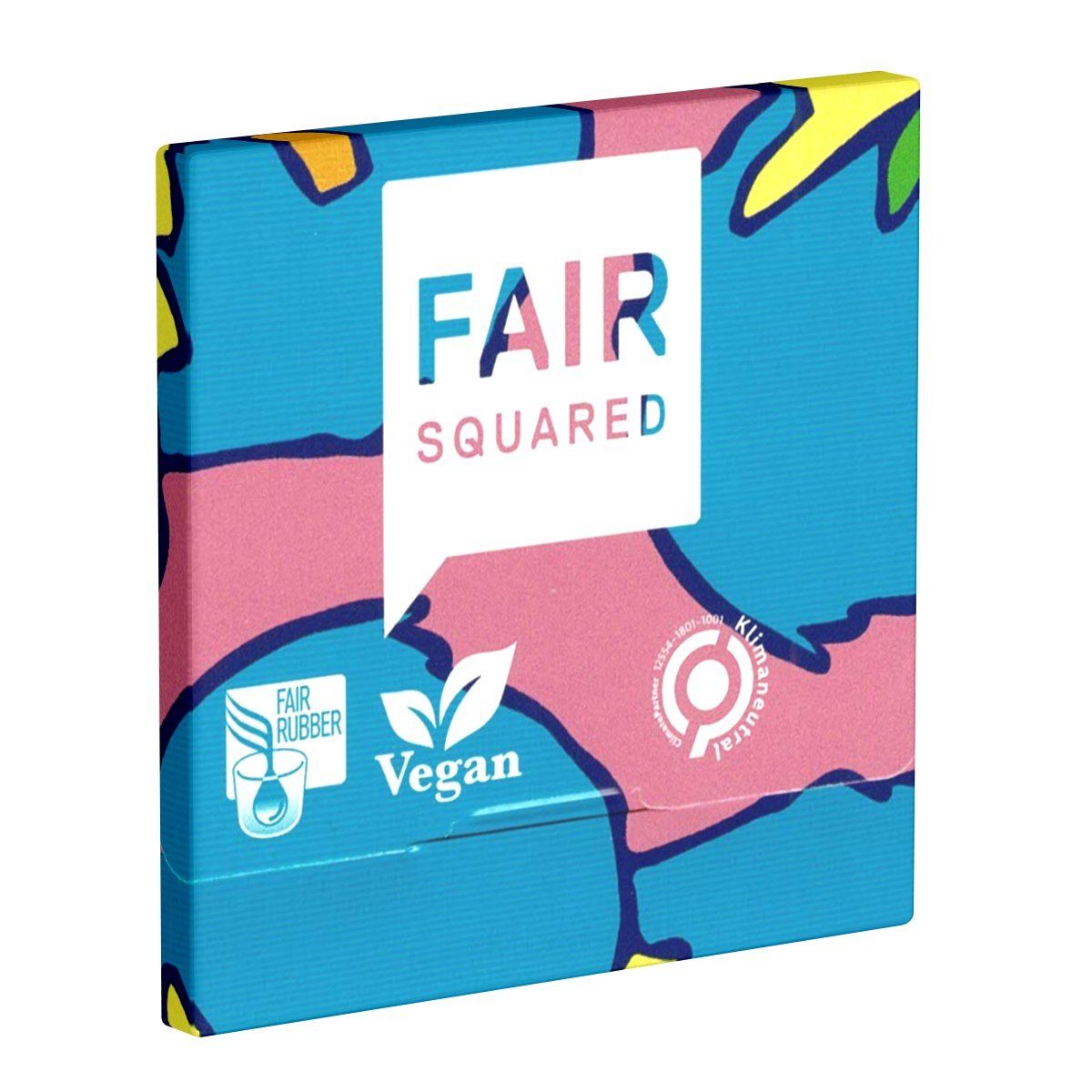 Fair Squared Kondome Celebrate your Love - Ultimate Thin Packung mit, 1 St., umweltfreundliche Kondome für ein natürliches Gefühl, vegane und besonders dünne Fair-Trade-Kondome