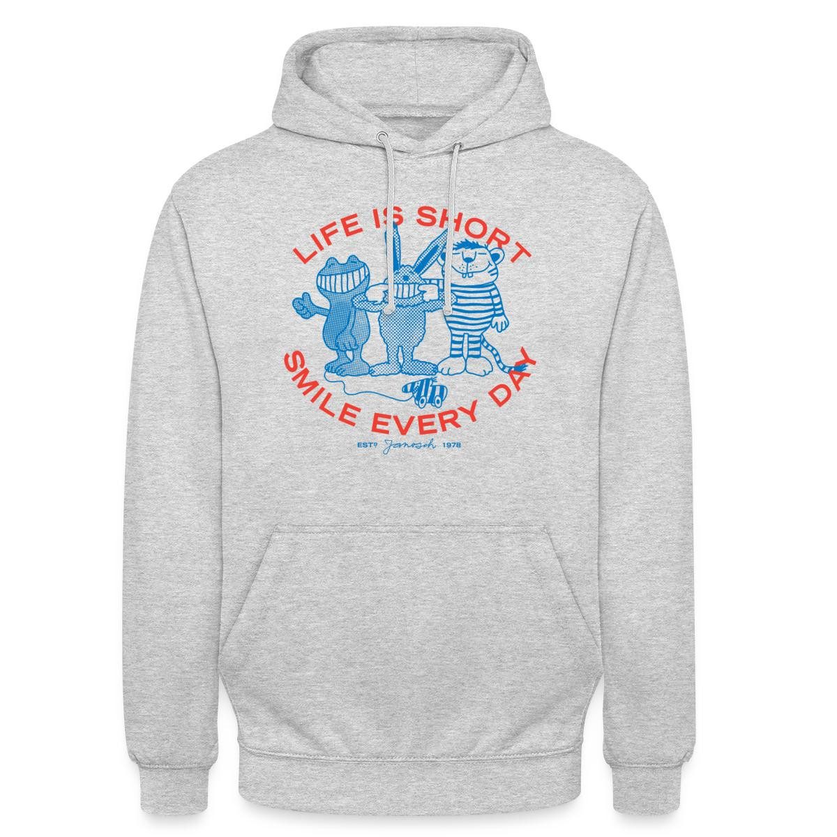 Hoodie Janosch Charaktere Life Is Short Smile Every Day Unisex Hoodie