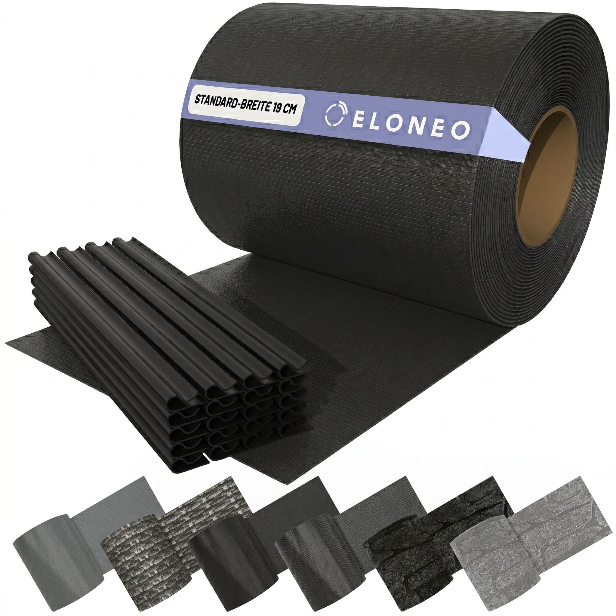 ELONEO Sichtschutzstreifen ELONEO Sichtschutzstreifen für Doppelstabmattenzaun - 35 m x 19 cm, (1-St)