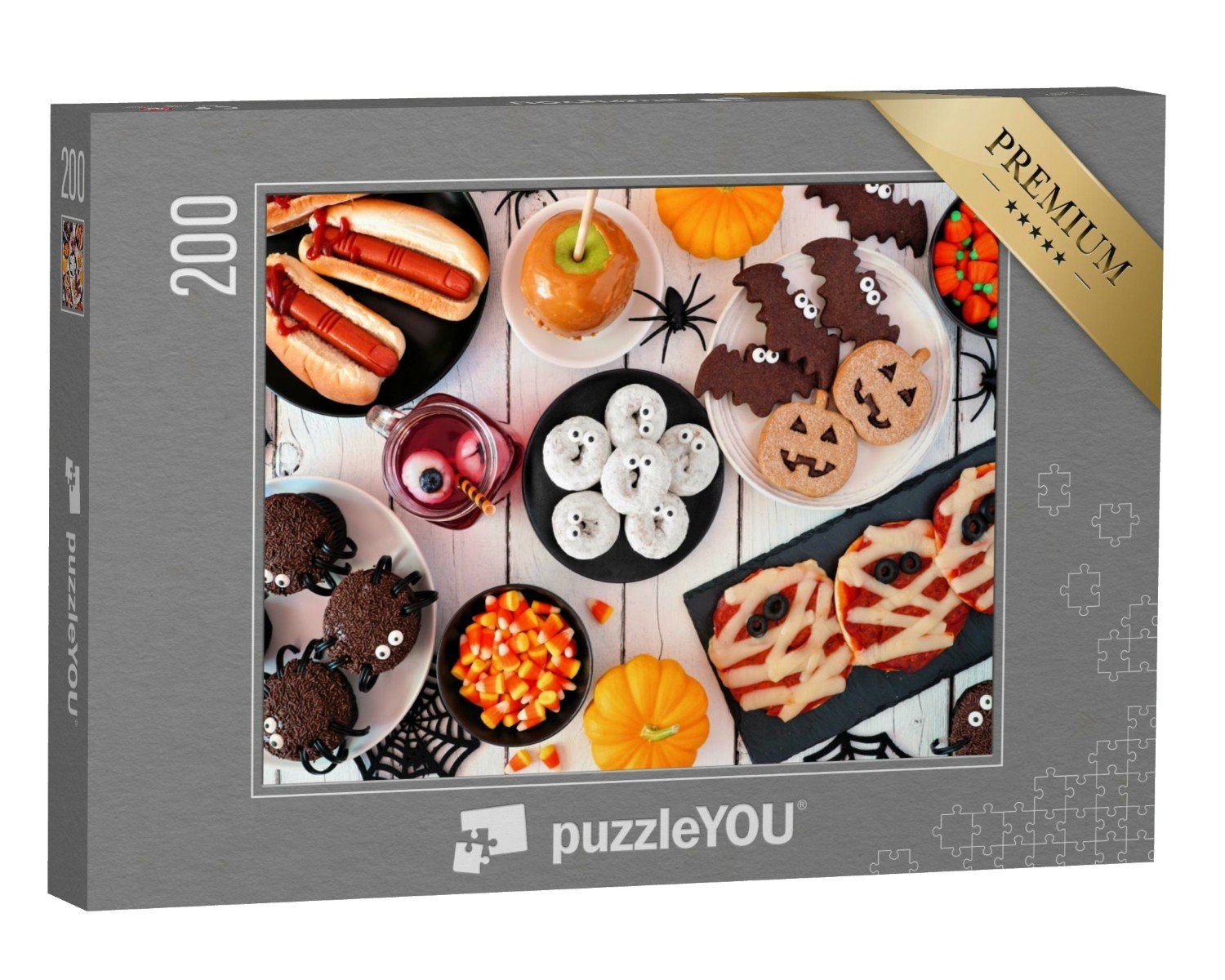 puzzleYOU Puzzle Halloween-Party: Gruselige und lustige Leckereien, 200 Puzzleteile, puzzleYOU-Kollektionen Festtage