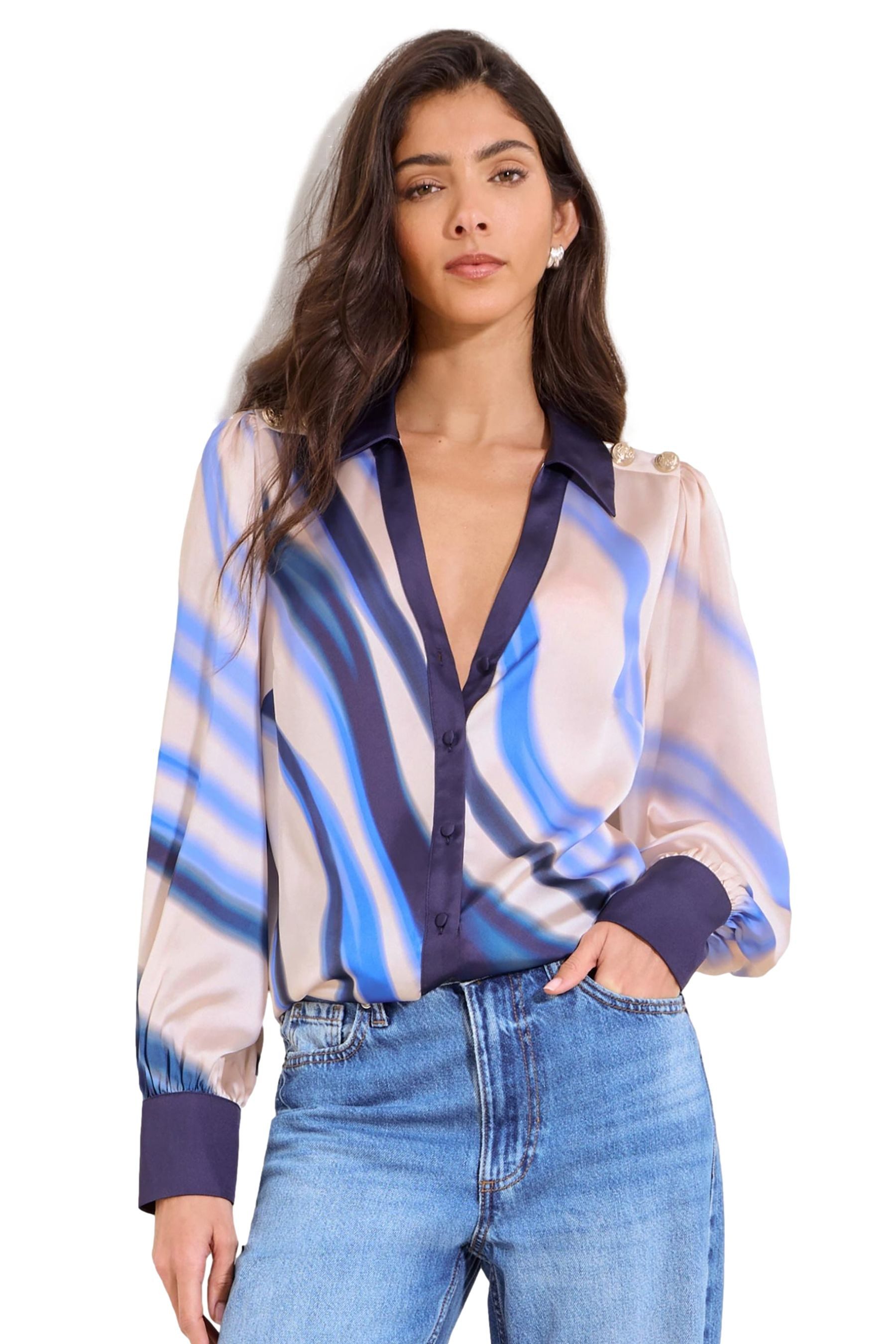 Hemdbluse Lipsy Satinhemd mit Uniformknöpfen, Regular