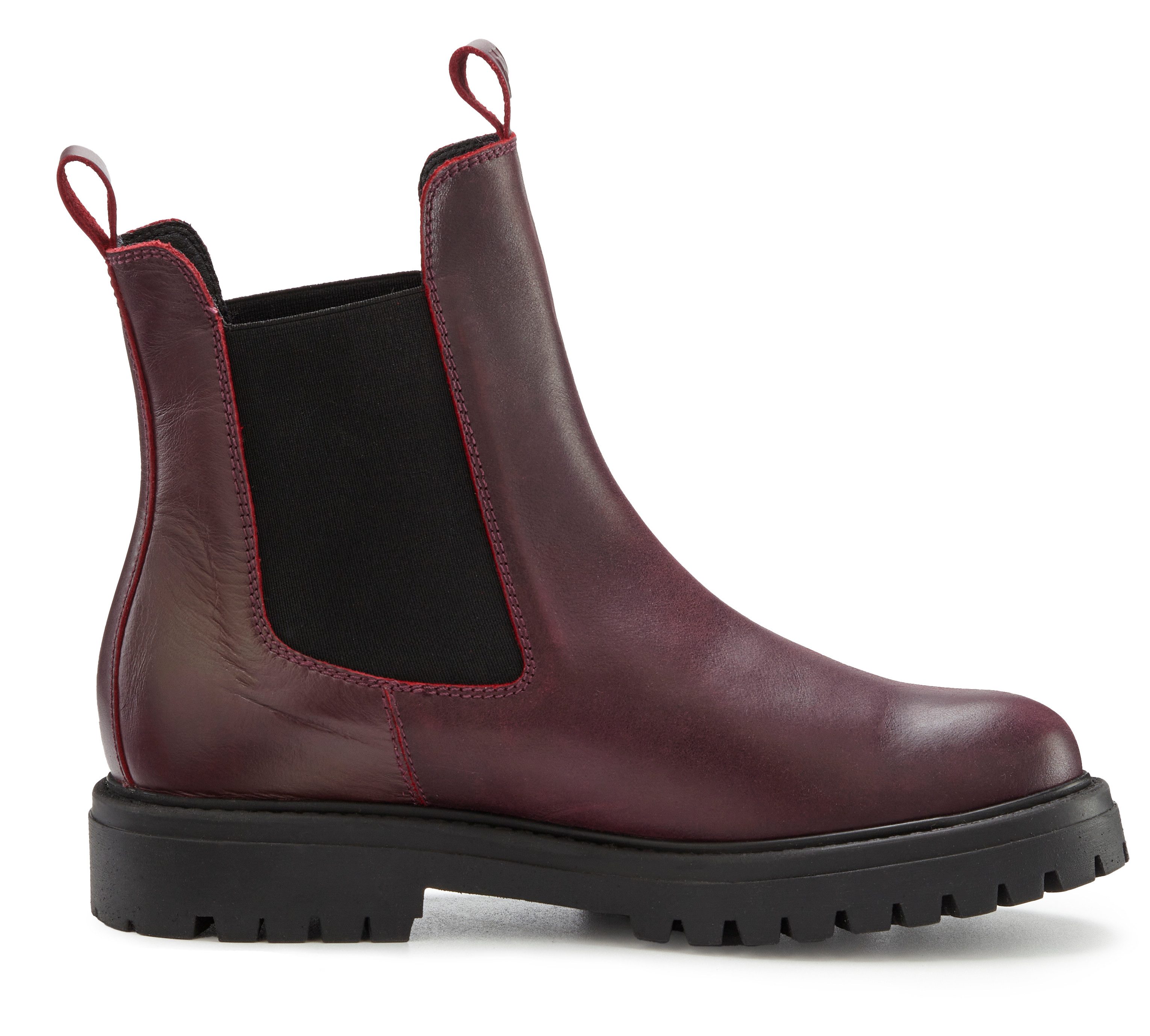 Elbsand Chelseaboots, Schlupfstiefel, Bikerboots, Sommerstiefelette Stiefelette aus Leder mit Stretch-Einsätzen, Lederstiefelette