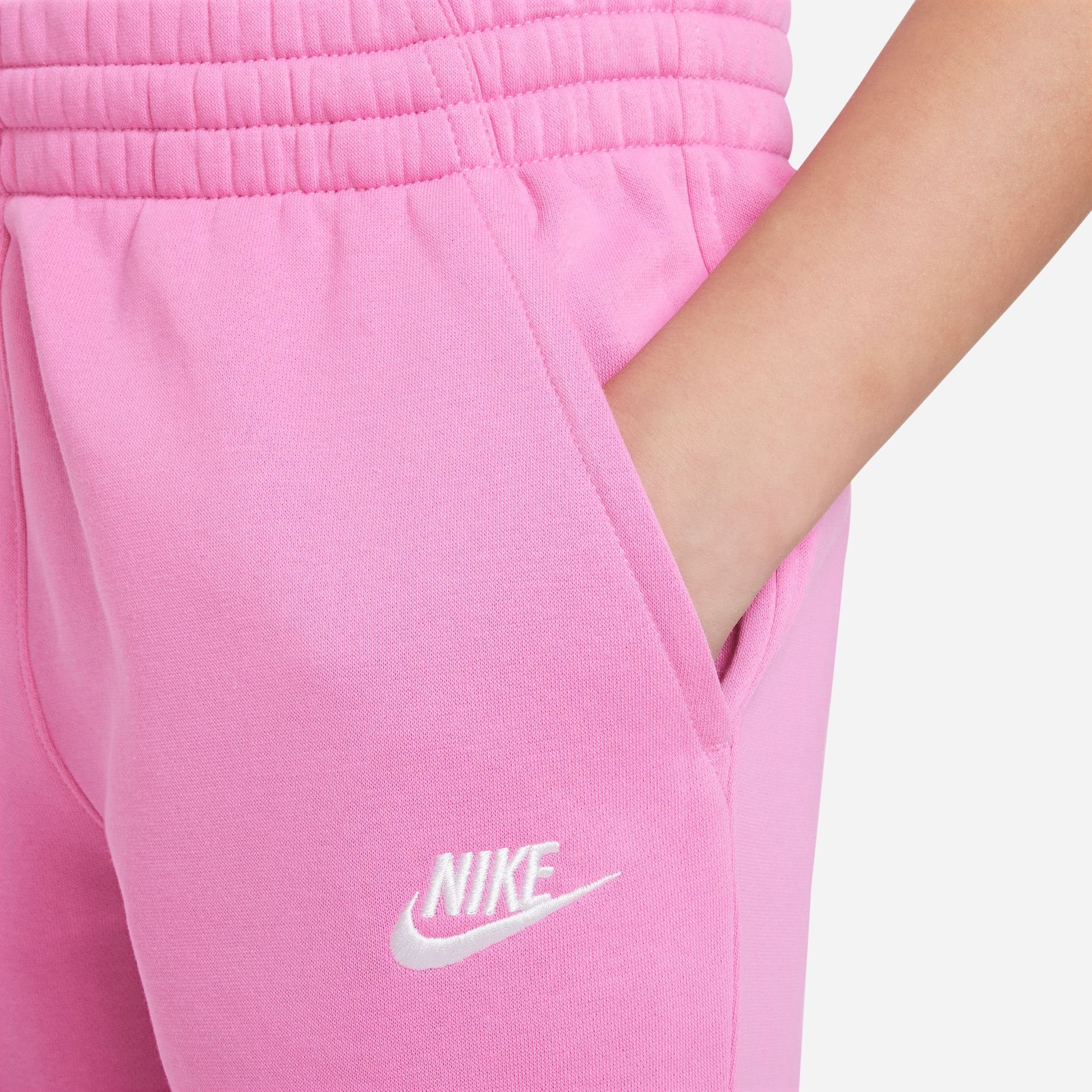 PANTS PINK/WHITE KIDS' Jogginghose Sportswear JOGGER BIG CLUB Nike PLAYFUL FLEECE