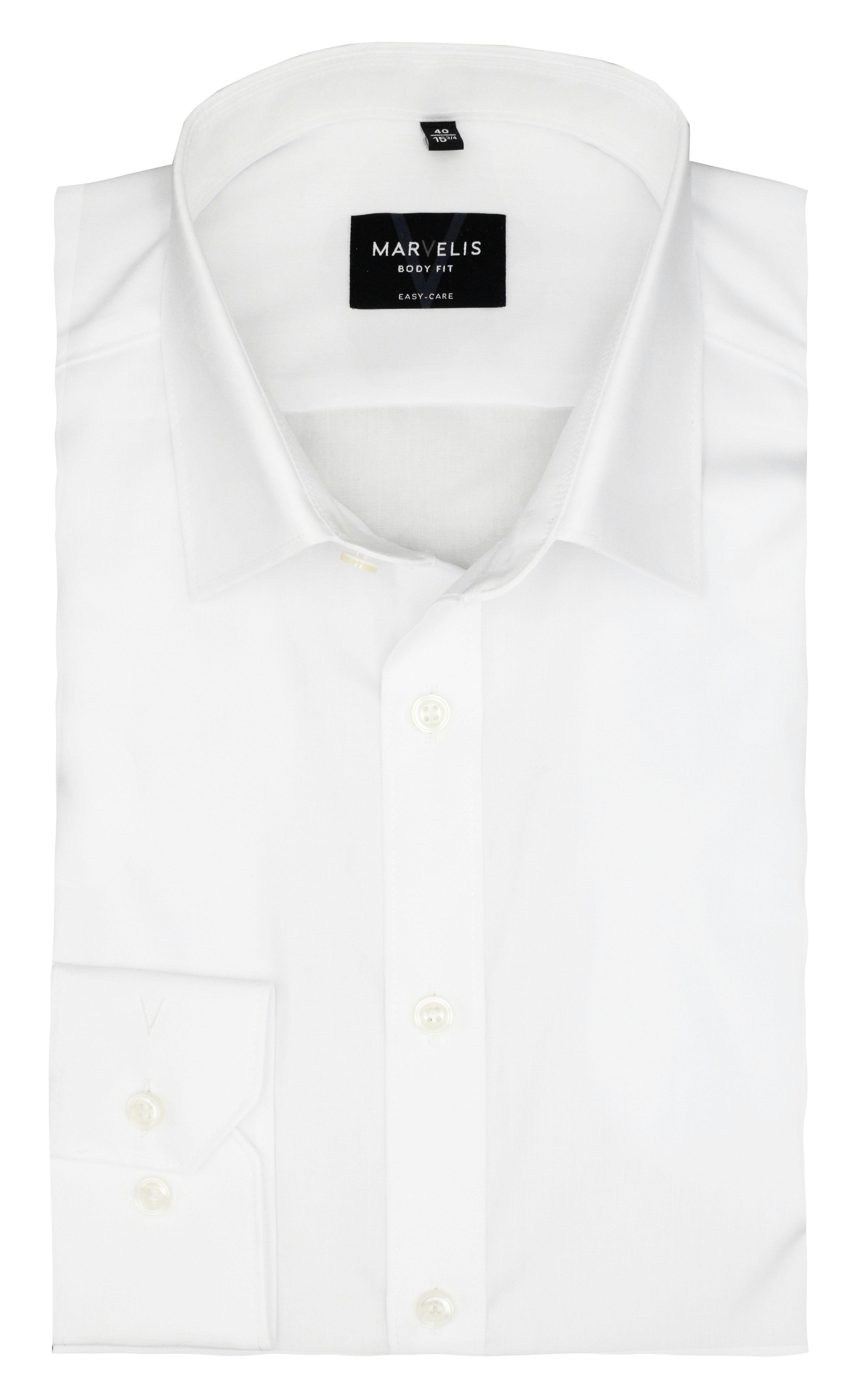 MARVELIS Businesshemd Weiß, Body Fit, Bügelleicht, New York Kent Kragen, 10 günstig online kaufen