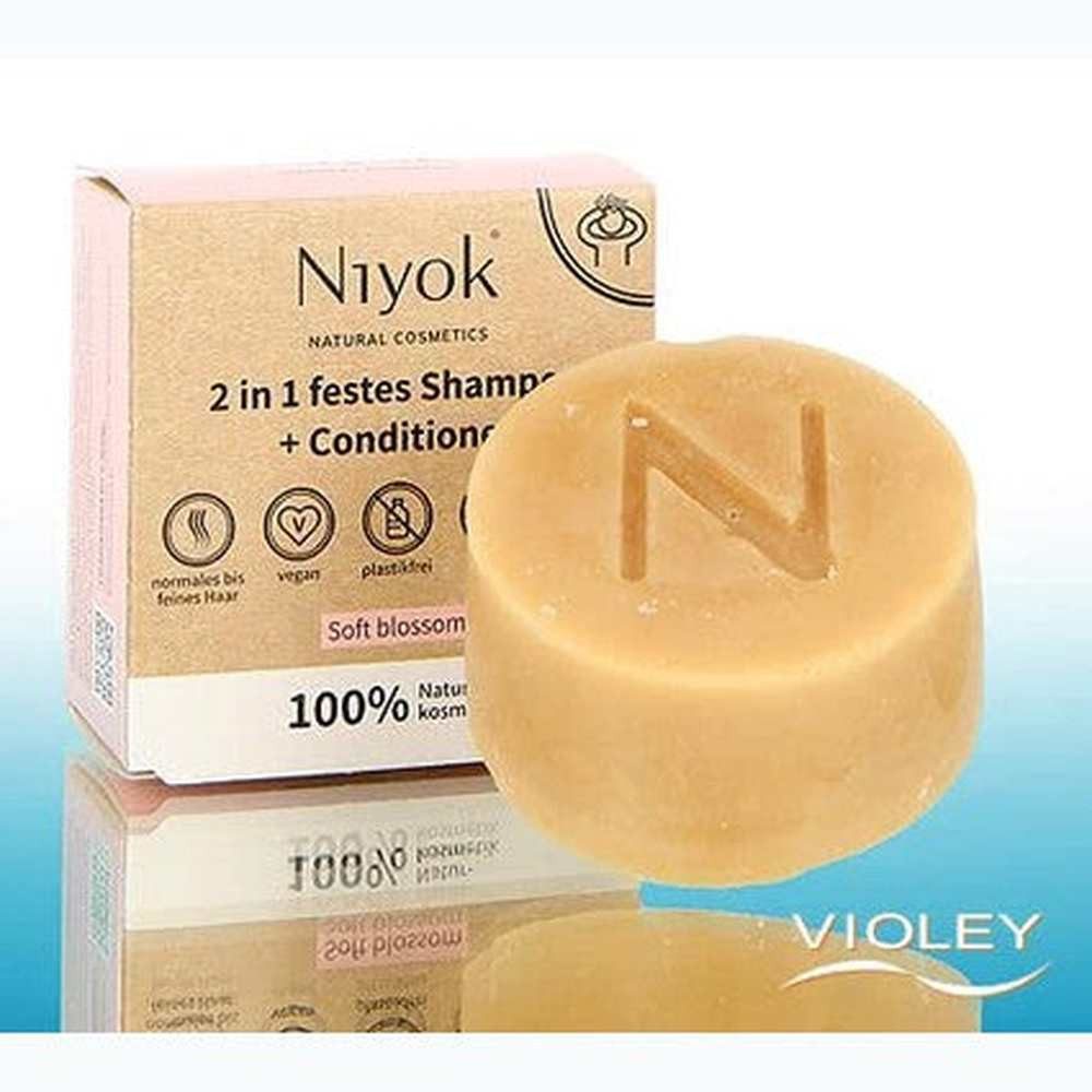 Niyok Festes Haarshampoo Niyok Festes Shampoo & Conditioner Soft Blossom 80 g, 1-tlg.
