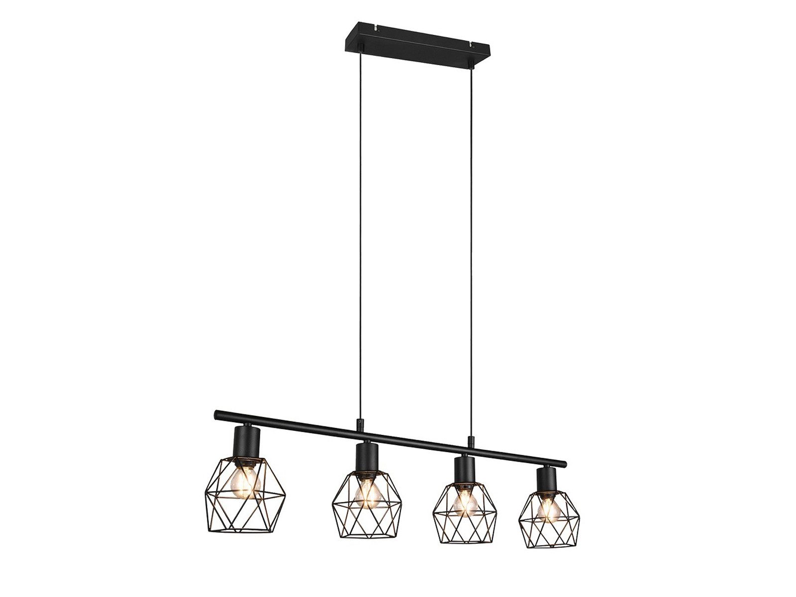 meineWunschleuchte Pendelleuchte Industrial Design, Breite 75cm, ohne Leuchtmittel, Esszimmer-Lampe mehrflammig für Esstisch & Kücheninsel hängend