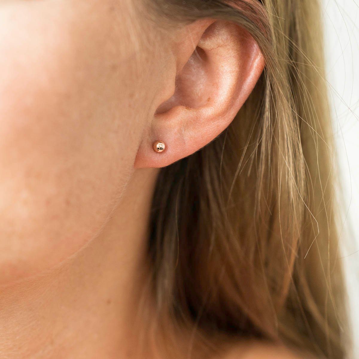 Materia Paar Ohrstecker Kugel Basic Rosegold günstig online kaufen