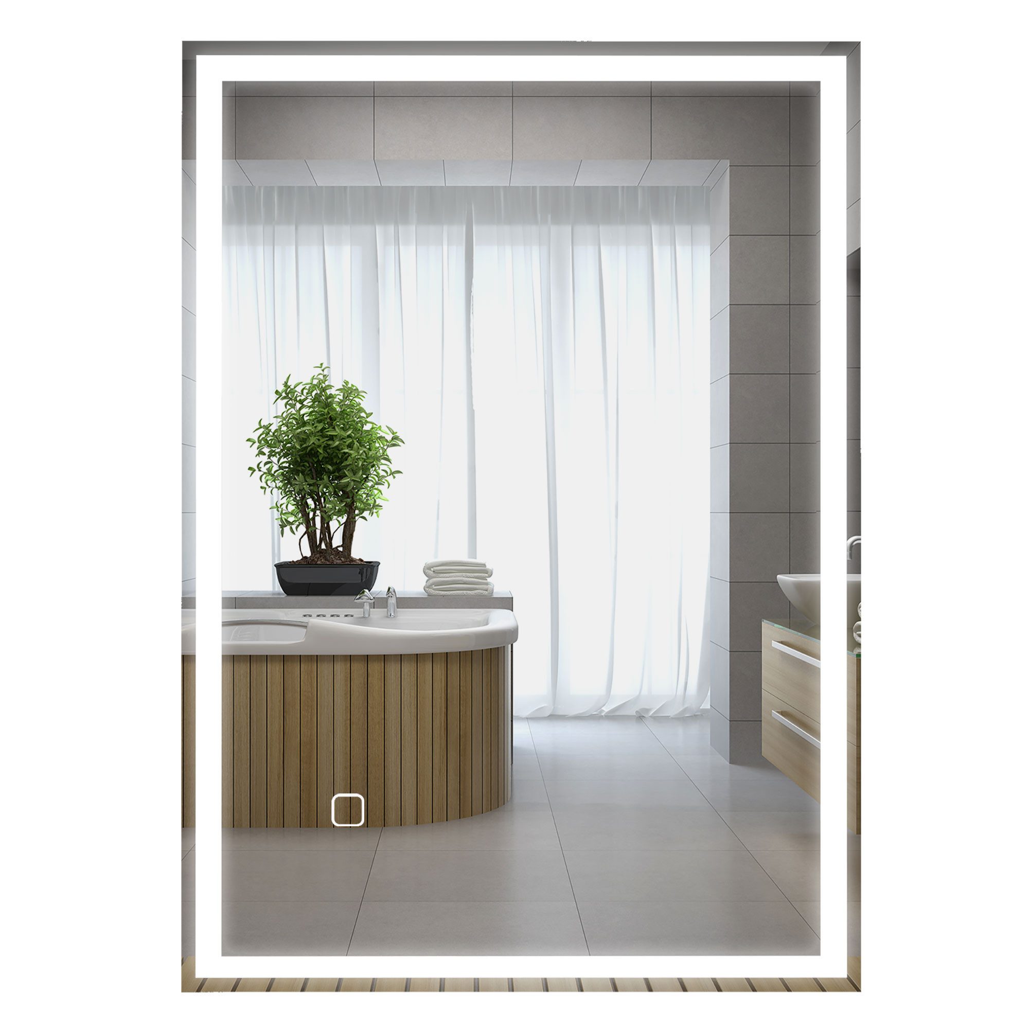 HOMCOM Badspiegel 70 x 50 cm günstig online kaufen