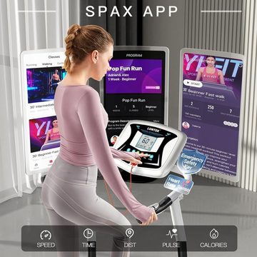 UMAY Laufband (Treadmill for Home mit Automatischer und 12 Trainingsprogrammen), zuhause klappbar mit Herzfrequenzmesser und APP, 1,5 PS leiser Motor